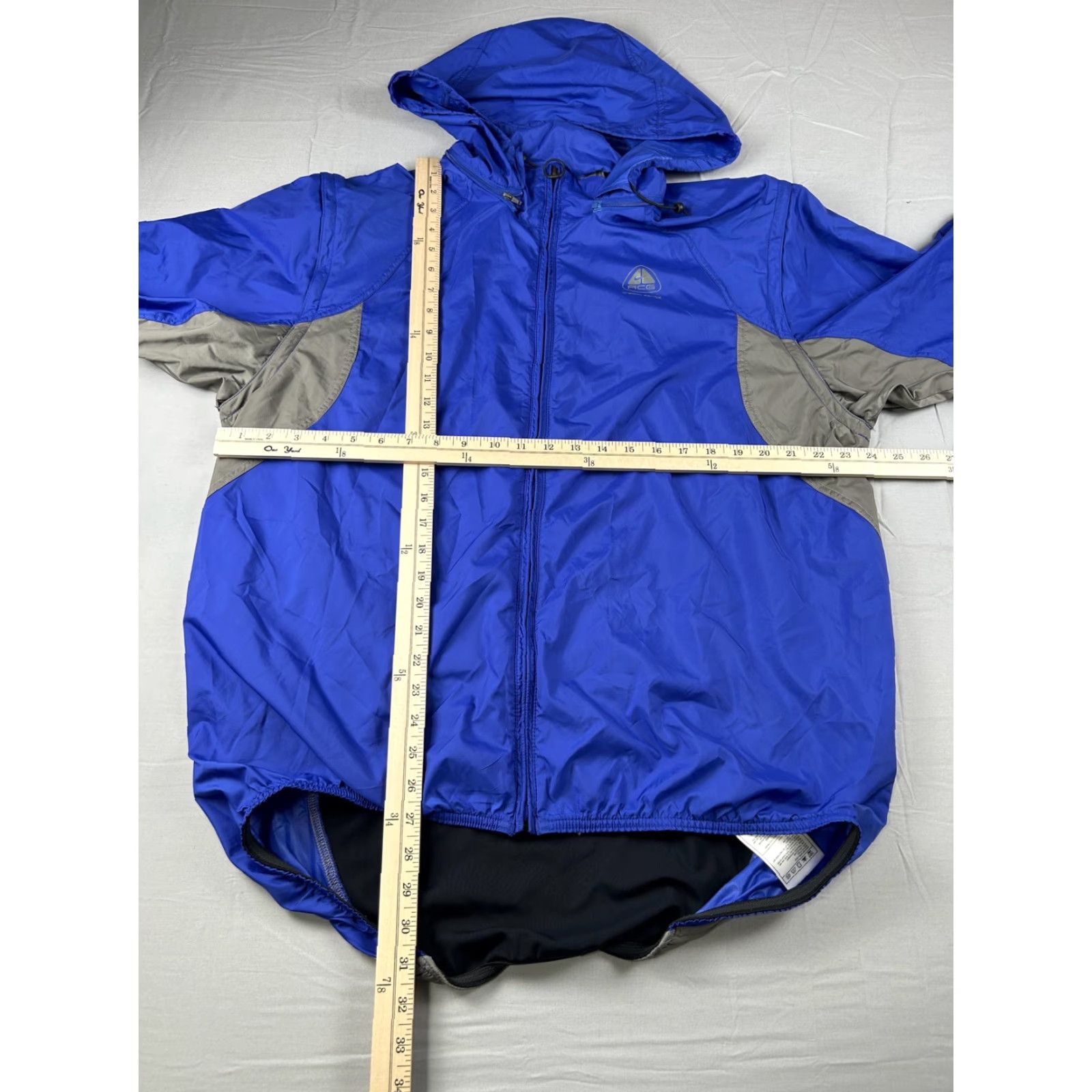 Nike Nike ACG Windbreaker Mens XL Blue Gray Hooded Cycling Jacket 3 Layer Size US XL / EU 56 / 4 - 5 Thumbnail