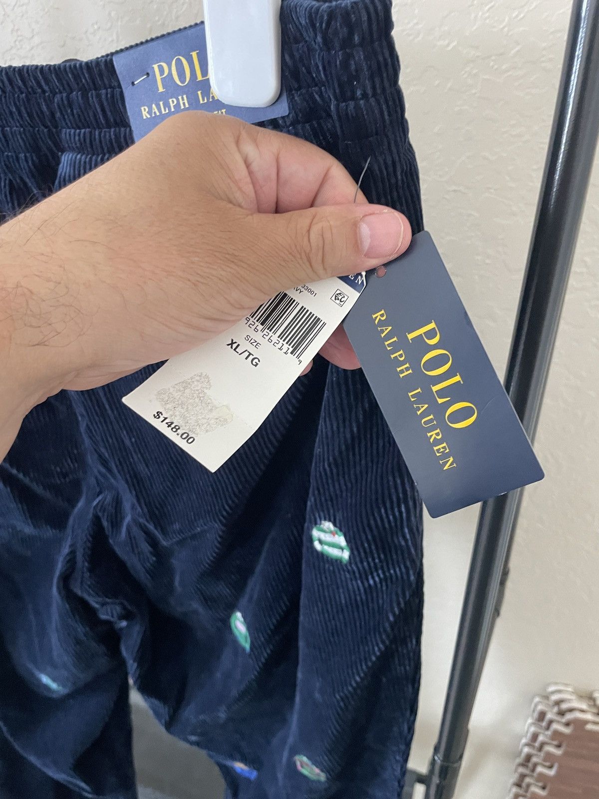 Polo Ralph Lauren Corduroy Drawstrings pants w/ Polo rugbys all over 148.00 Size US 36 / EU 52 - 7 Thumbnail