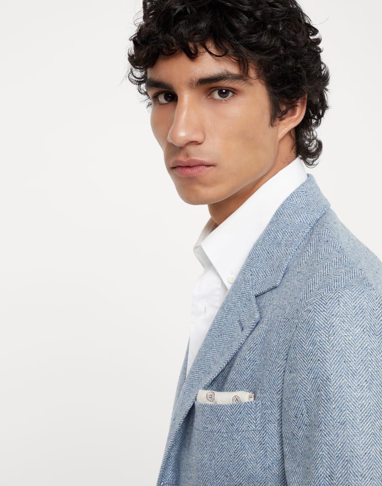 Brunello Cucinelli o1w1db10825 Suit-Yype Jacket in Blue Size US L / EU 52-54 / 3 - 4 Thumbnail
