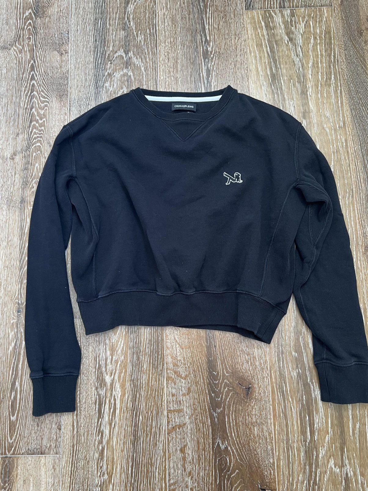 Calvin klein raf simons brooke shields cropped sweater