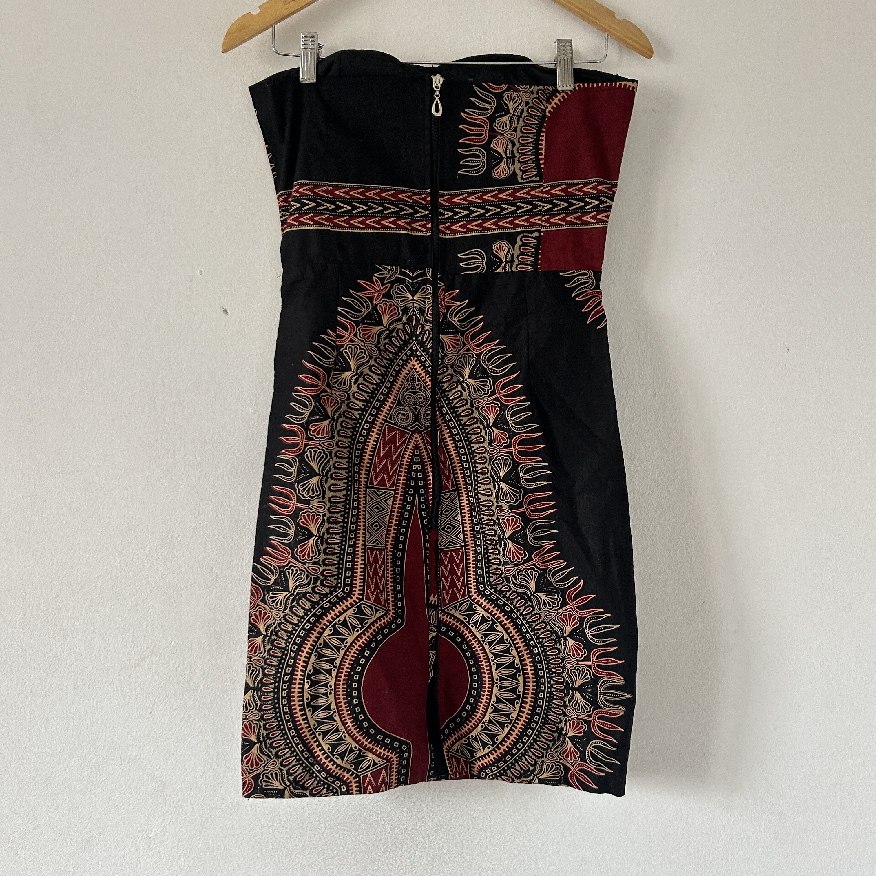 Vintage Vintage 90s handmade African print strapless body con dress Size S / US 4 / IT 40 - 8 Thumbnail