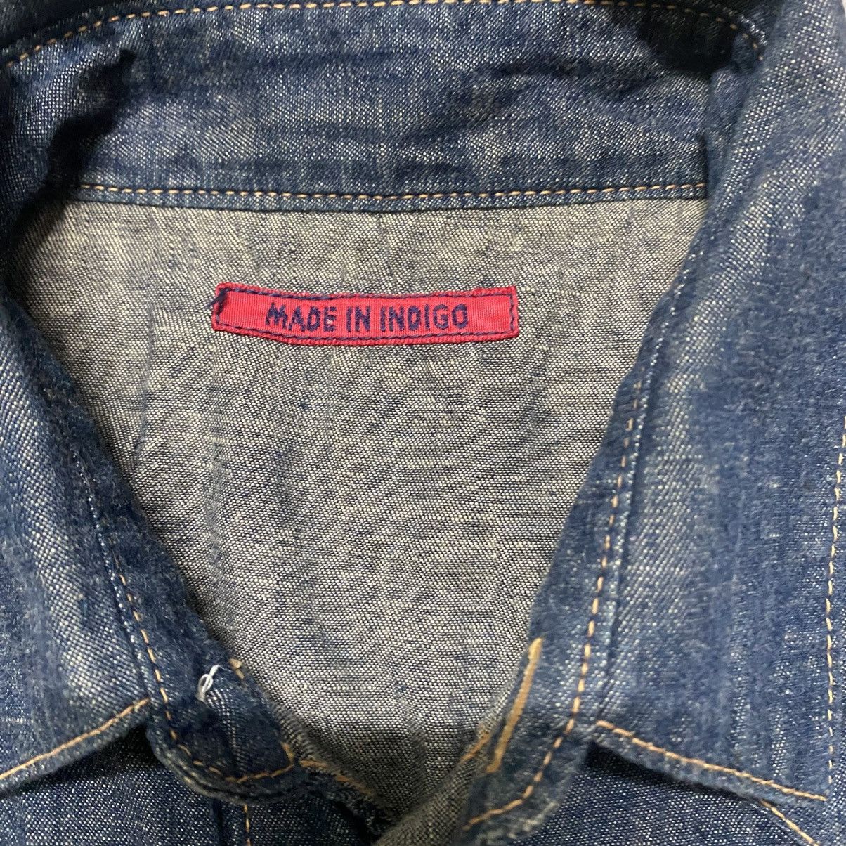 45rpm Made in Indigo Western Denim Shirt Size US XS / EU 42 / 0 - 13 Thumbnail
