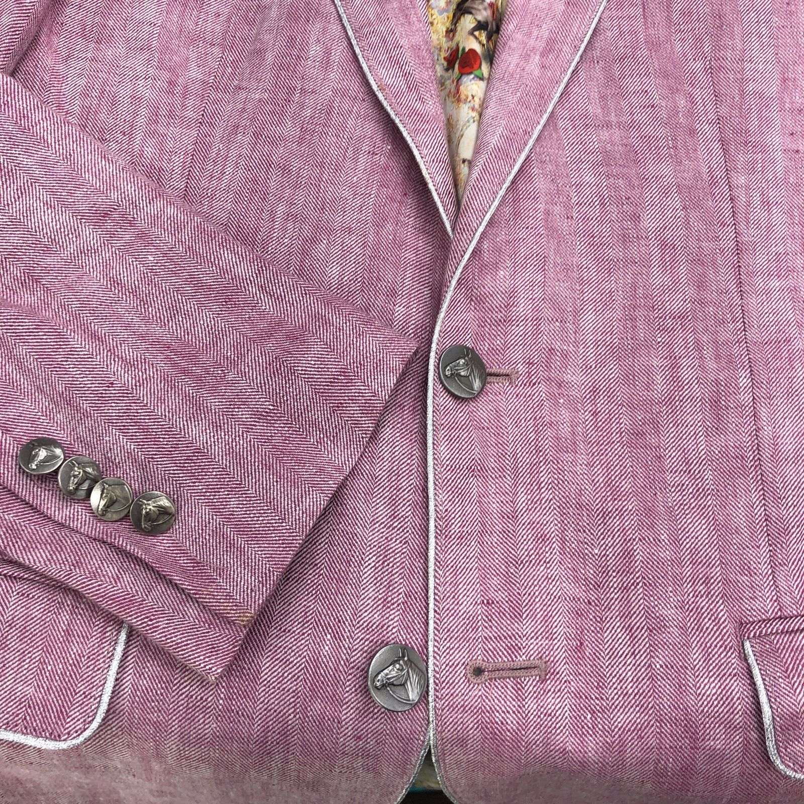 Tallia Tallia Size 38R Blazer Jacket Lavender Linen Kentucky Derby Size 38R - 18 Thumbnail