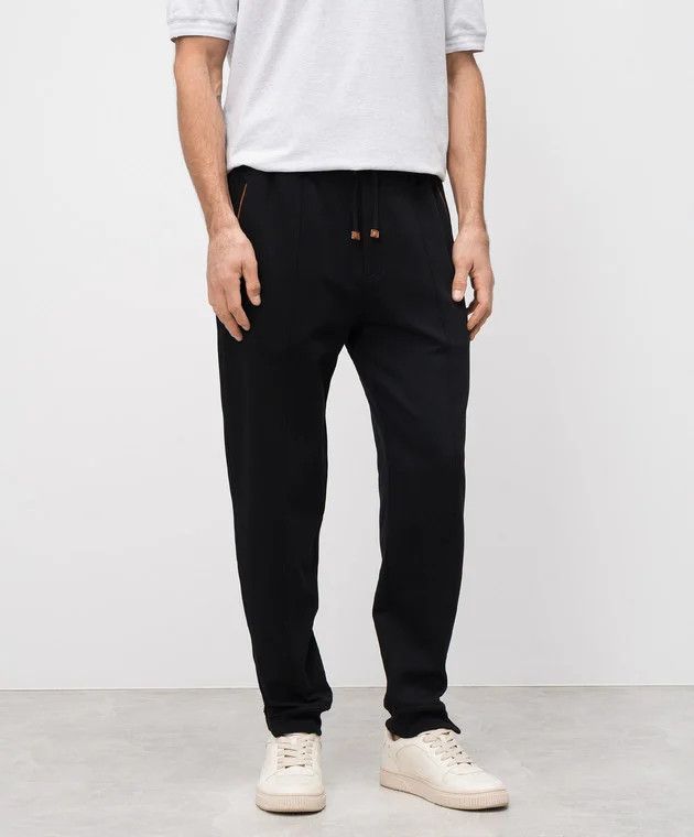 Brunello Cucinelli o1y0526 Jogger & Sweatpant in Black Size US 34 / EU 50 - 2 Thumbnail