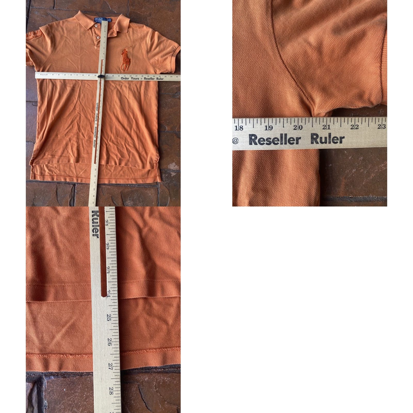 Polo Ralph Lauren VINTAGE Polo Ralph Lauren Big Pony Polo Shirt Orange Large Embroidered Polo 100% Cotton Mens Size US L / EU 52-54 / 3 - 8 Thumbnail
