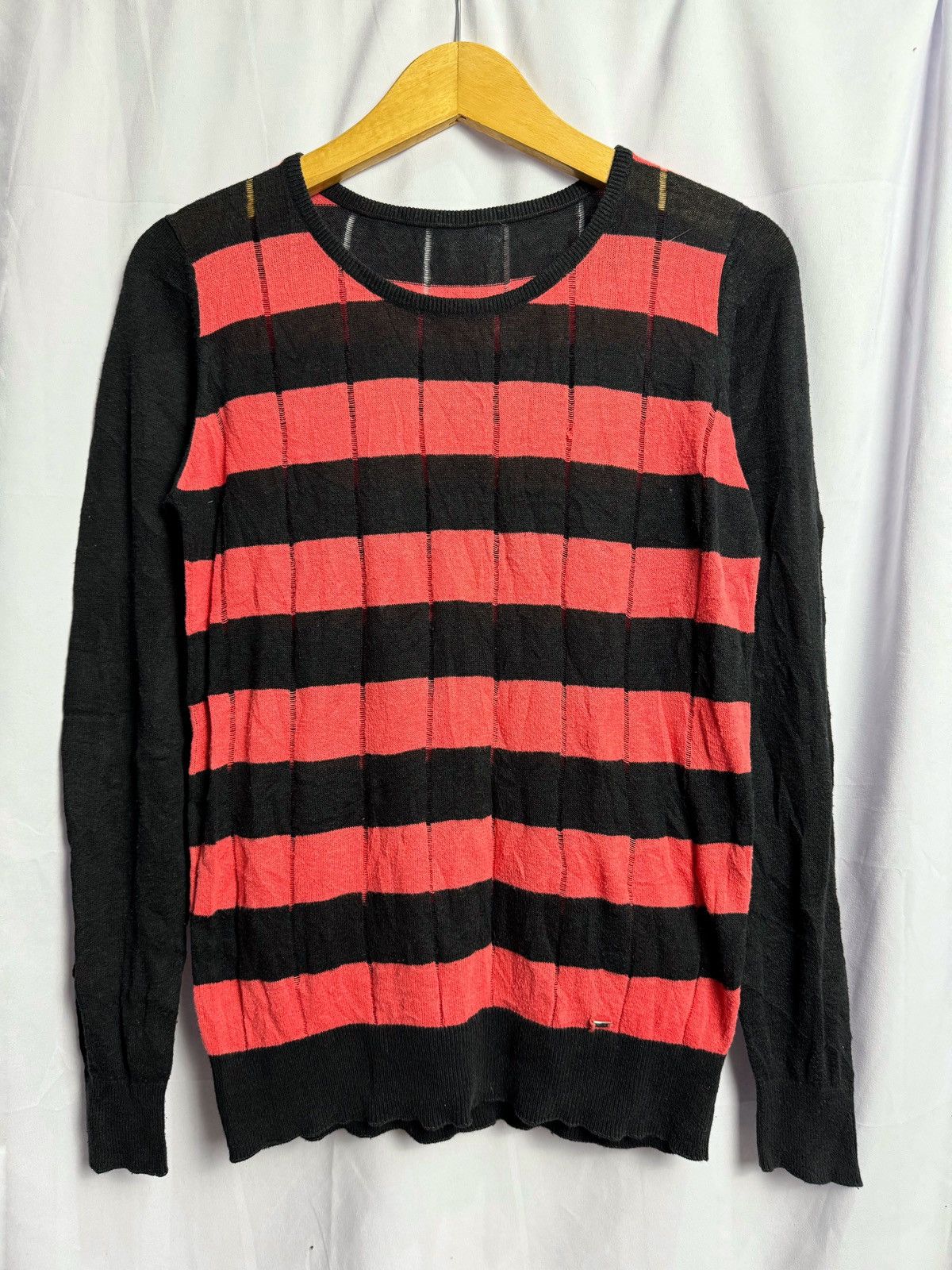 Hysteric Glamour × If Six Was Nine × Japanese Brand Distressed Stripe Knit Canifa Size US S / EU 44-46 / 1 - 1 Thumbnail