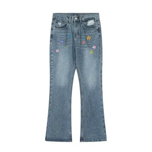 VIBE pattern flared hiphop jeans Size US 30 / EU 46 - 4 Thumbnail