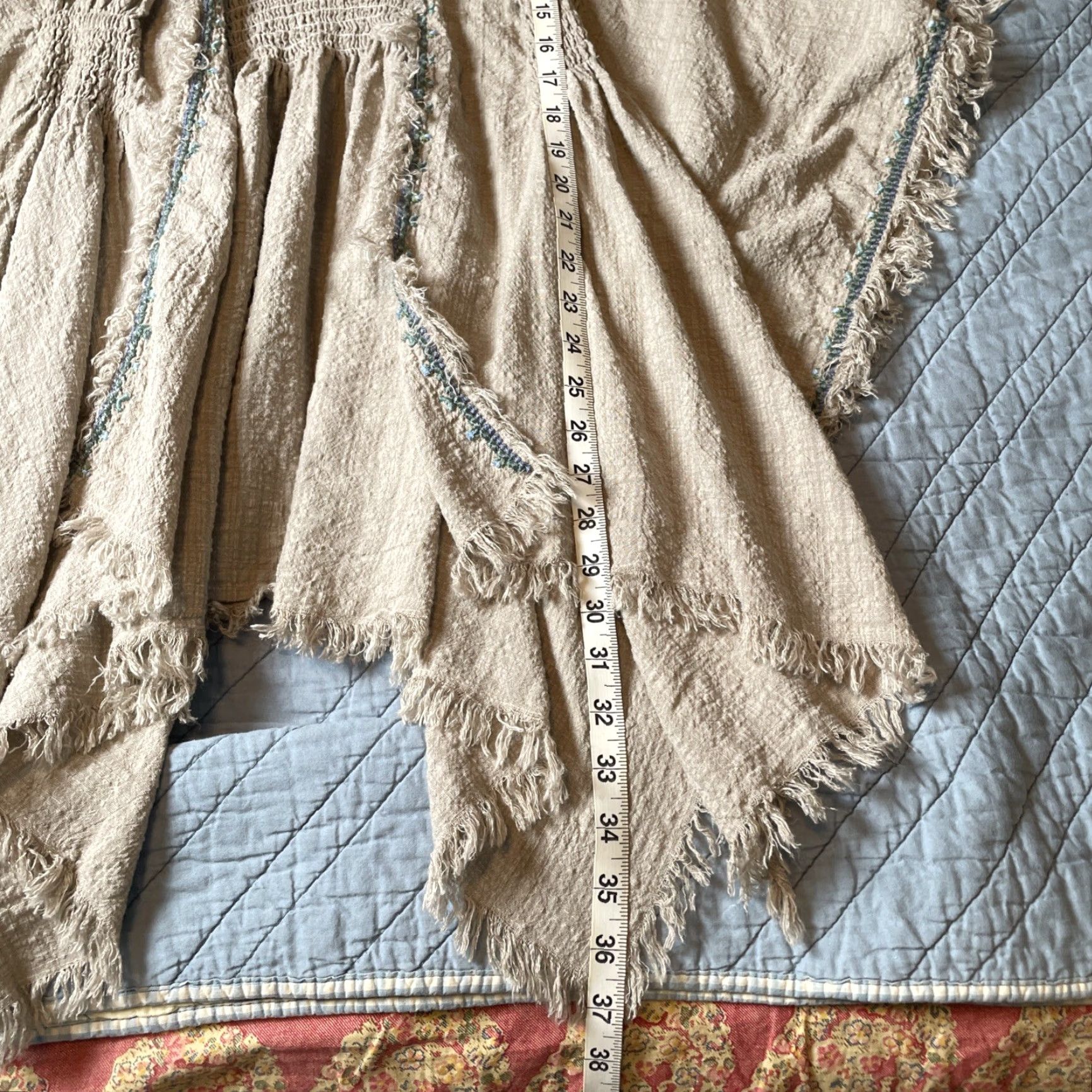 Coldwater Creek Coldwater Creek Cardigan One Size Kimono Sleeve Knit Floral Embroidered Open Front Bohemian Casual Fall Spring Summer Winter Beige Ecru Womens Size ONE SIZE - 7 Thumbnail