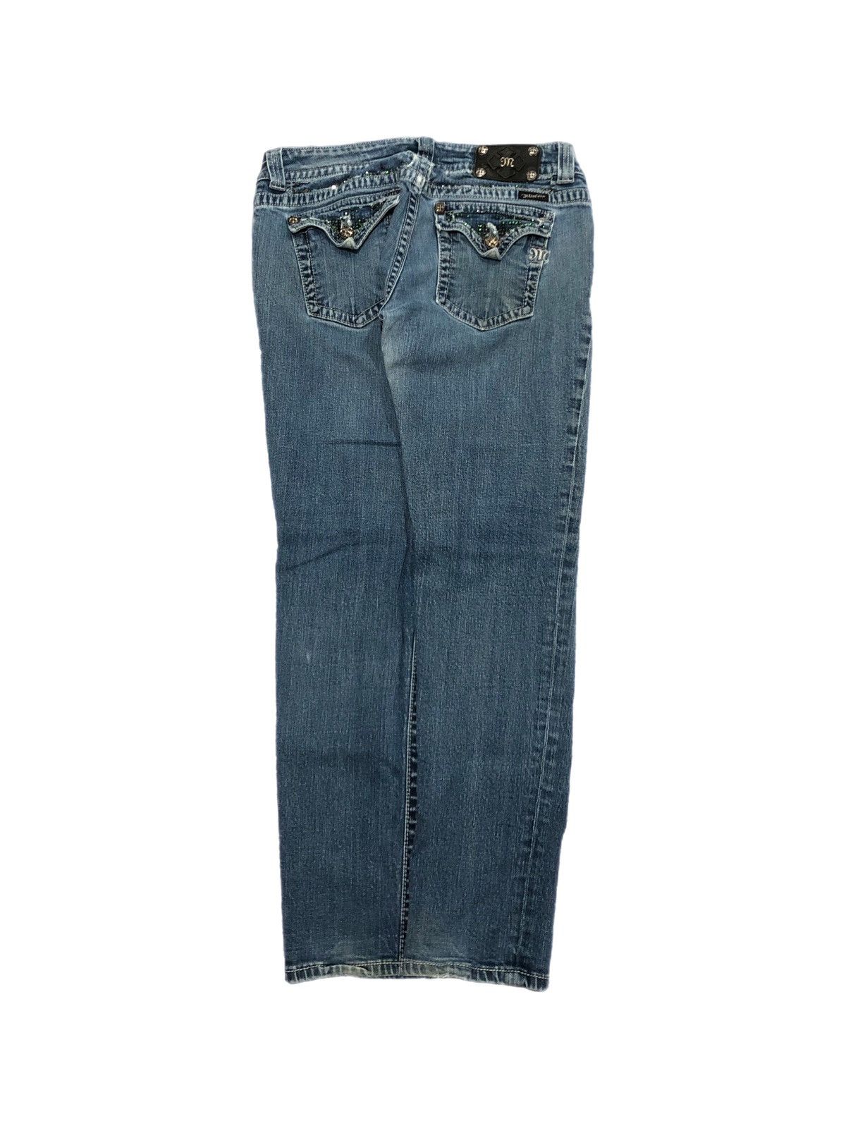 Miss Me Miss Me Jeans Womens 32 Blue Skinny JP4221RSKL flap Bling Size 33" - 1 Thumbnail