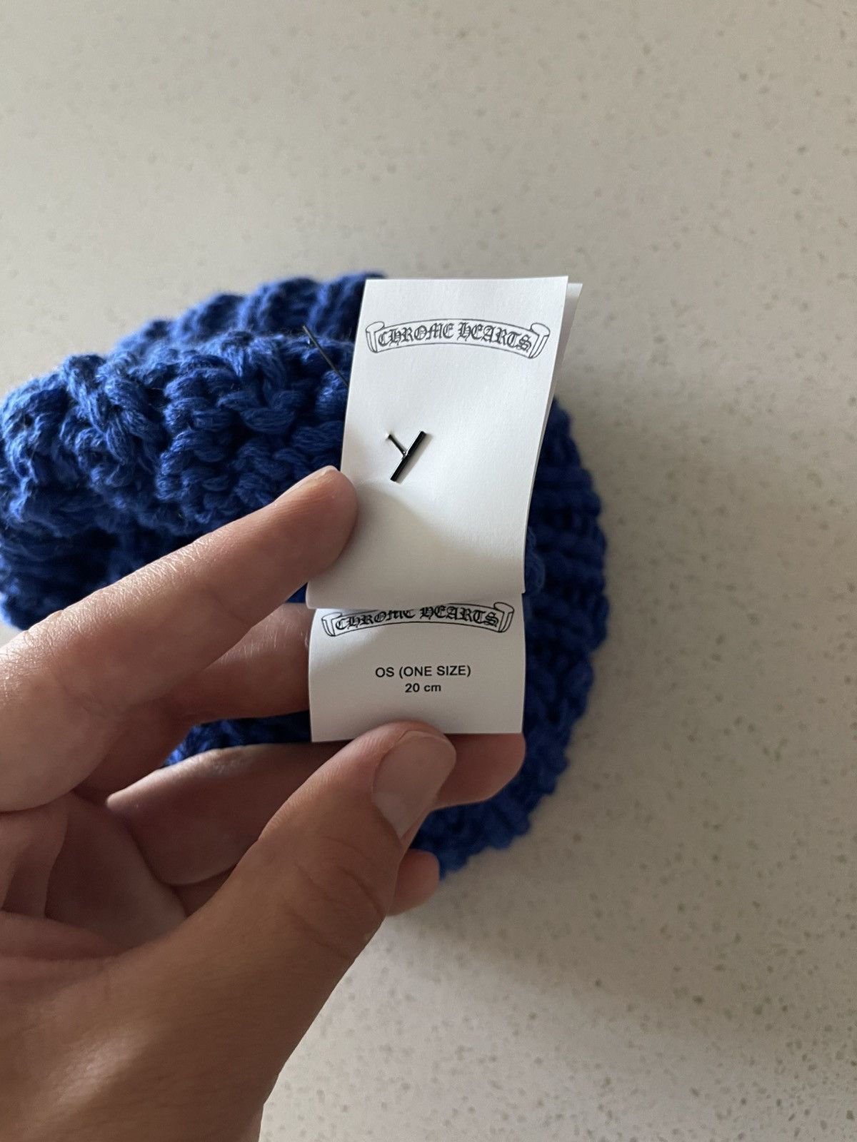 Chrome Hearts Chrome Hearts Knit Patch Blue Beanie Size ONE SIZE - 10 Thumbnail