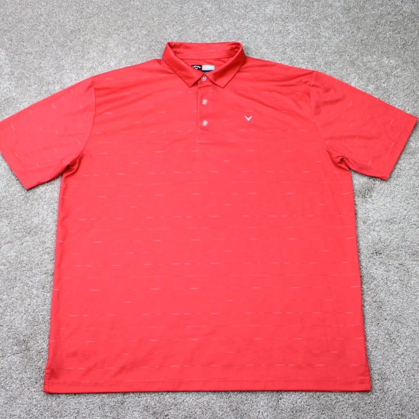 Callaway Callaway Opti-Dri Polo Shirt Mens XL Red Short Sleeve polo Golf 100% Polyester Logo Breathable Stretch Regular Button Pullover Shirt Size US XL / EU 56 / 4 - 2 Thumbnail