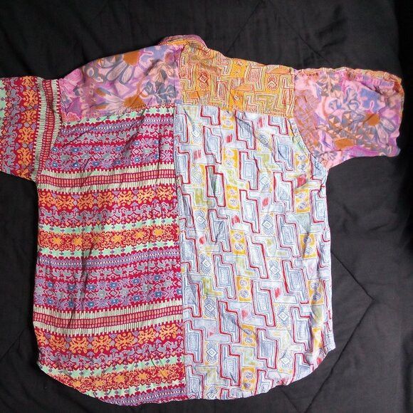 Passport Vintage Passports Pier 1 Patchwork Madras Hawaiian Shirt Size S / US 4 / IT 40 - 7 Thumbnail