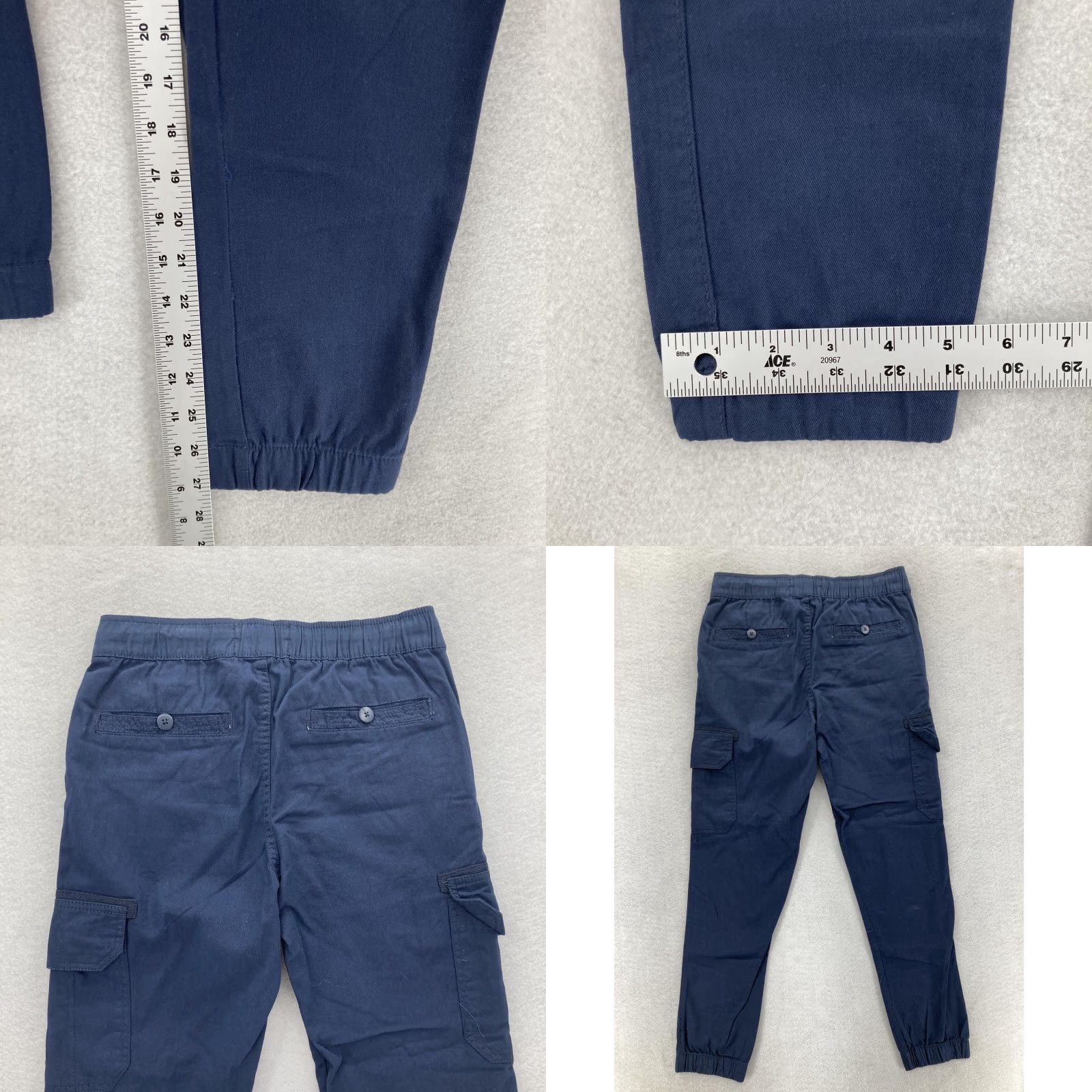 Vintage VINTAGE Beach Bros Cargo Jogger Pants Mens Small Navy Blue Tapered Drawstring Cotton NWT Size US 29 - 8 Thumbnail