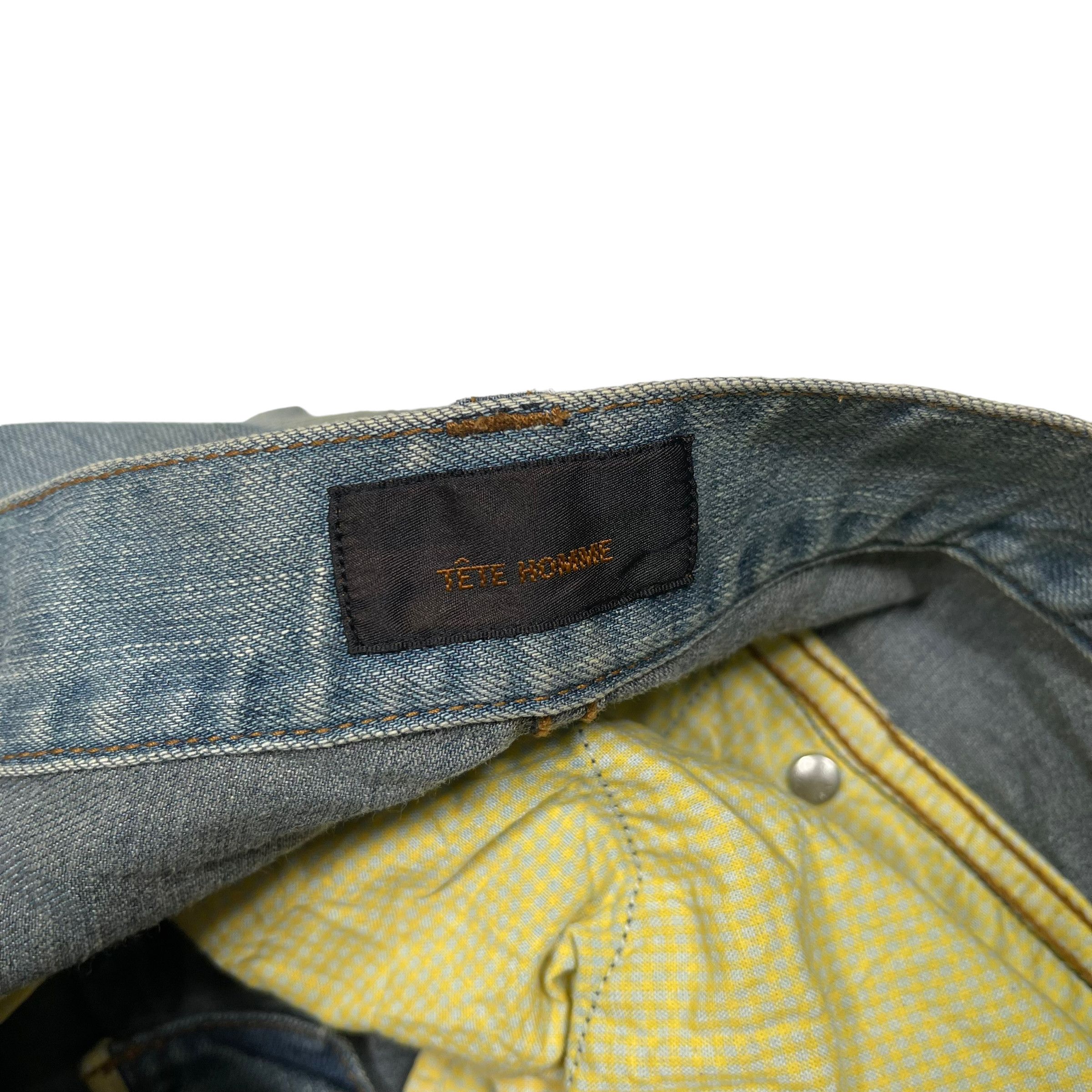 Issey Miyake × Tete Homme Tete Homme Flare Tactical Pocket Washed Denim Pants Size US 29 - 9 Thumbnail