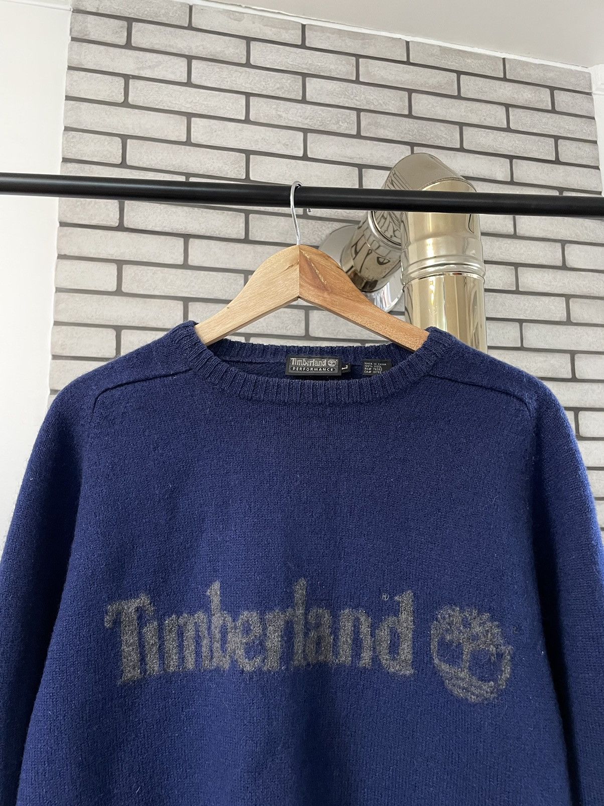 Timberland × Vintage Crazy Vintage Y2K Timberland 100% Wool Sweater Size US S / EU 44-46 / 1 - 7 Thumbnail