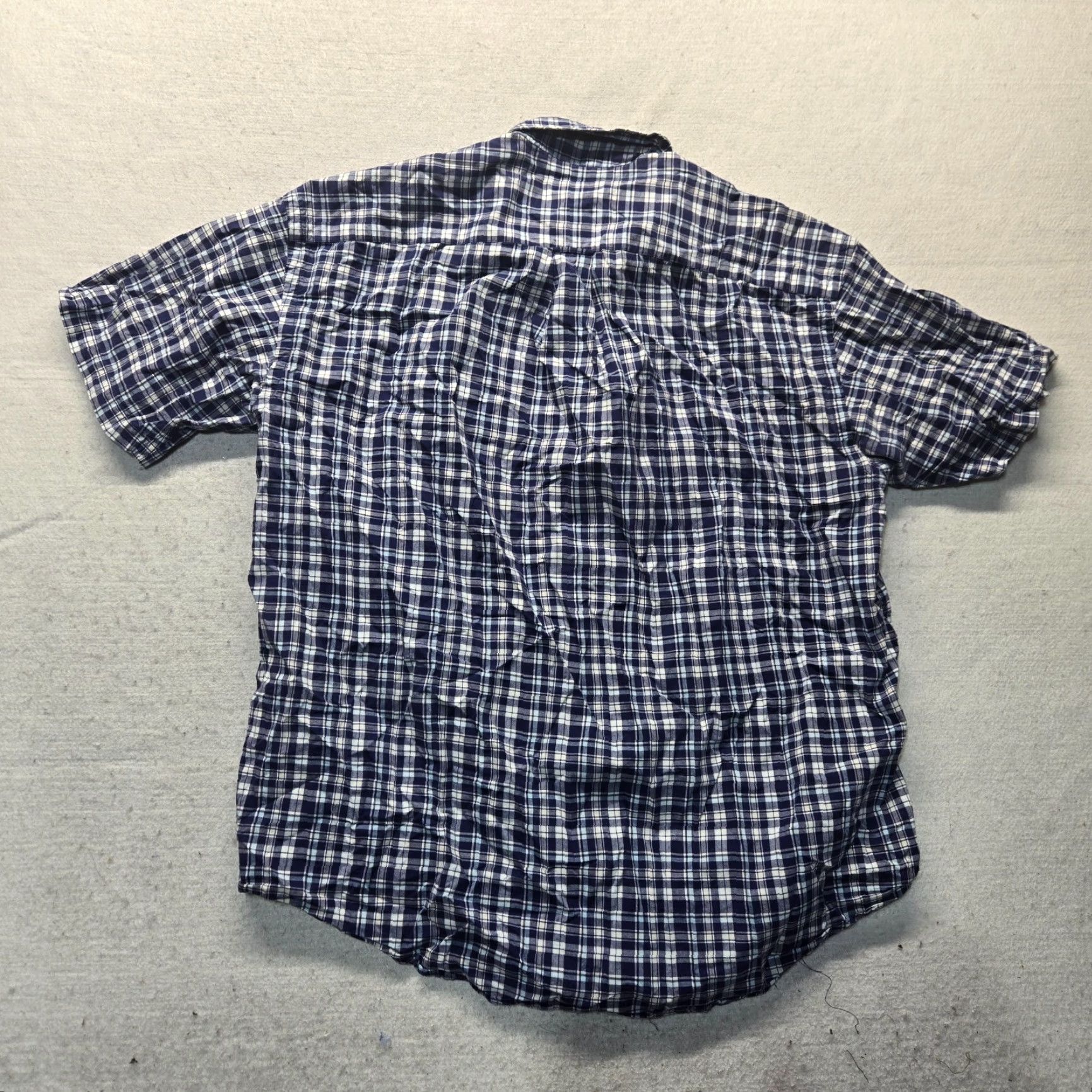 Nautica VINTAGE Nautica Button-Up Shirt Long Sleeve Blue Plaid 100% Cotton Adult XL Casual Mens Size US XL / EU 56 / 4 - 7 Thumbnail