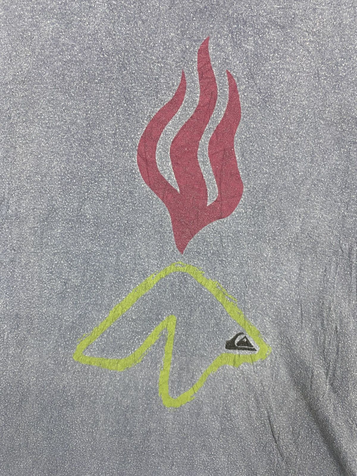 Quiksilver RaRe💥TRASHED FADED VINTAGE QUIKSILVER FIRE LOGO LONG SLEEVE Size US L / EU 52-54 / 3 - 2 Thumbnail