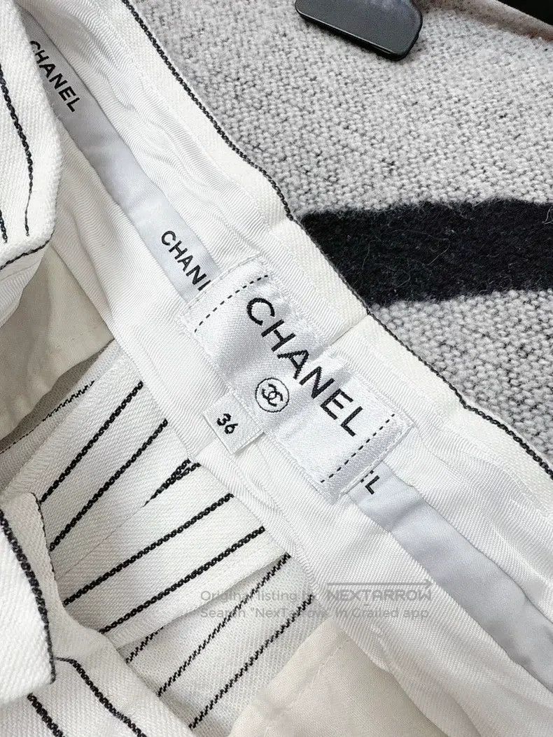 Chanel Chanel 17C Cuban Series Black and White Vertical Striped W Size 24" / US 00 / IT 34 - 6 Thumbnail