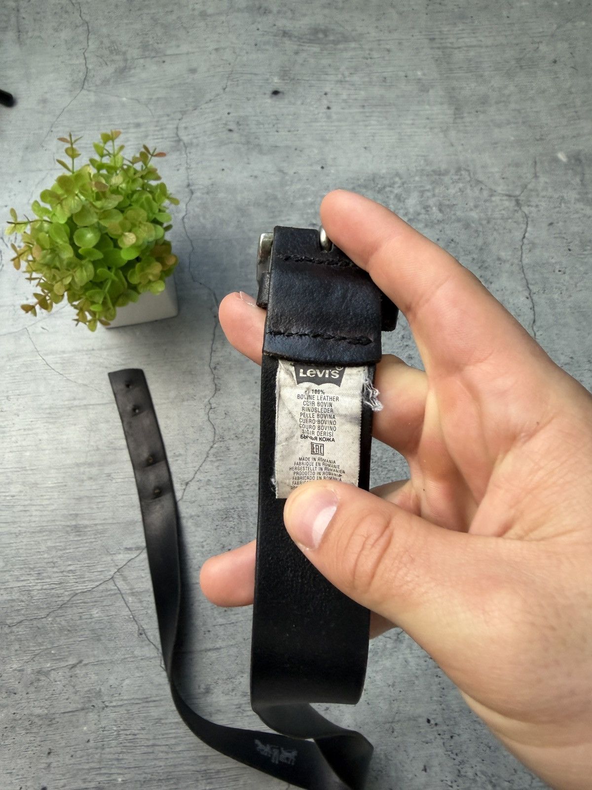 Levi's OO'S NUMBER NINE STYLE JAPAN LEATHER Y2K BELT ARCHIVE Size ONE SIZE - 5 Thumbnail