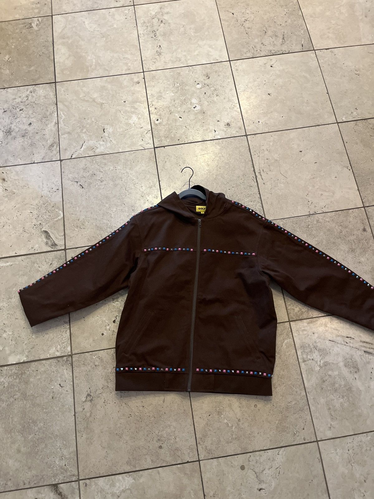 Golf Wang Brown Golf Wang Studded Jacket Size L Size US L / EU 52-54 / 3 - 4 Thumbnail