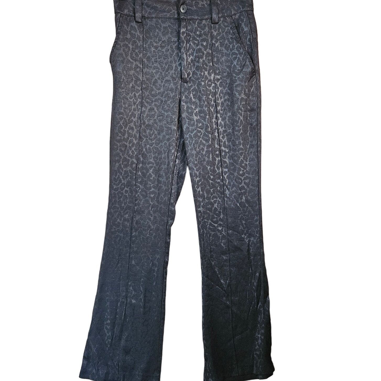 Current Air Current Air Black Leopard Jacquard Flare Pants Size Small Size 28" / US 6 / IT 42 - 1 Thumbnail