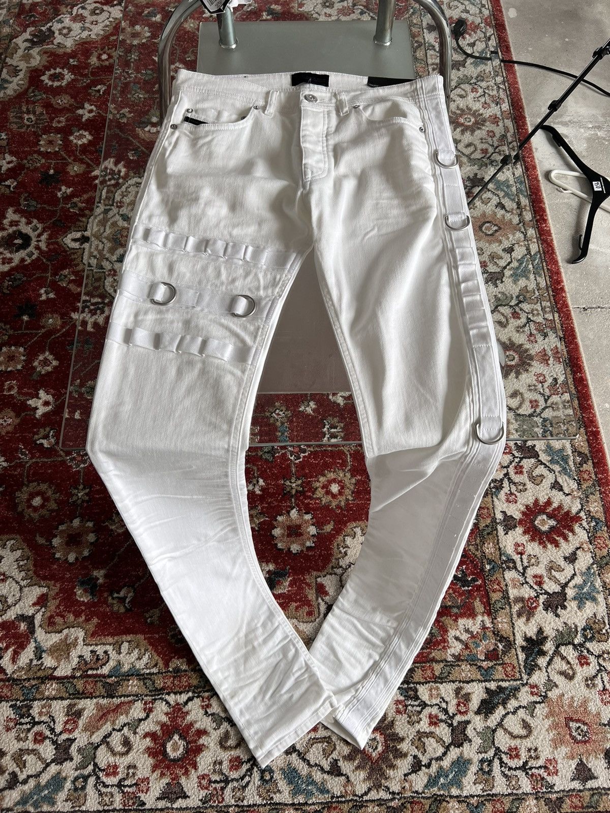 Diesel × Diesel Black Gold × Vintage Diesel Black And Gold Jeans White Stacked Size US 36 / EU 52 - 7 Thumbnail