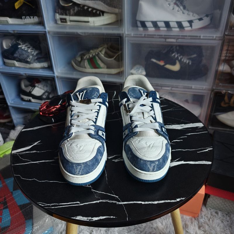 Louis Vuitton Louis Vuitton Denim Low-Top Fashion Sneakers -2508 Size US 8 / EU 41 - 1 Thumbnail