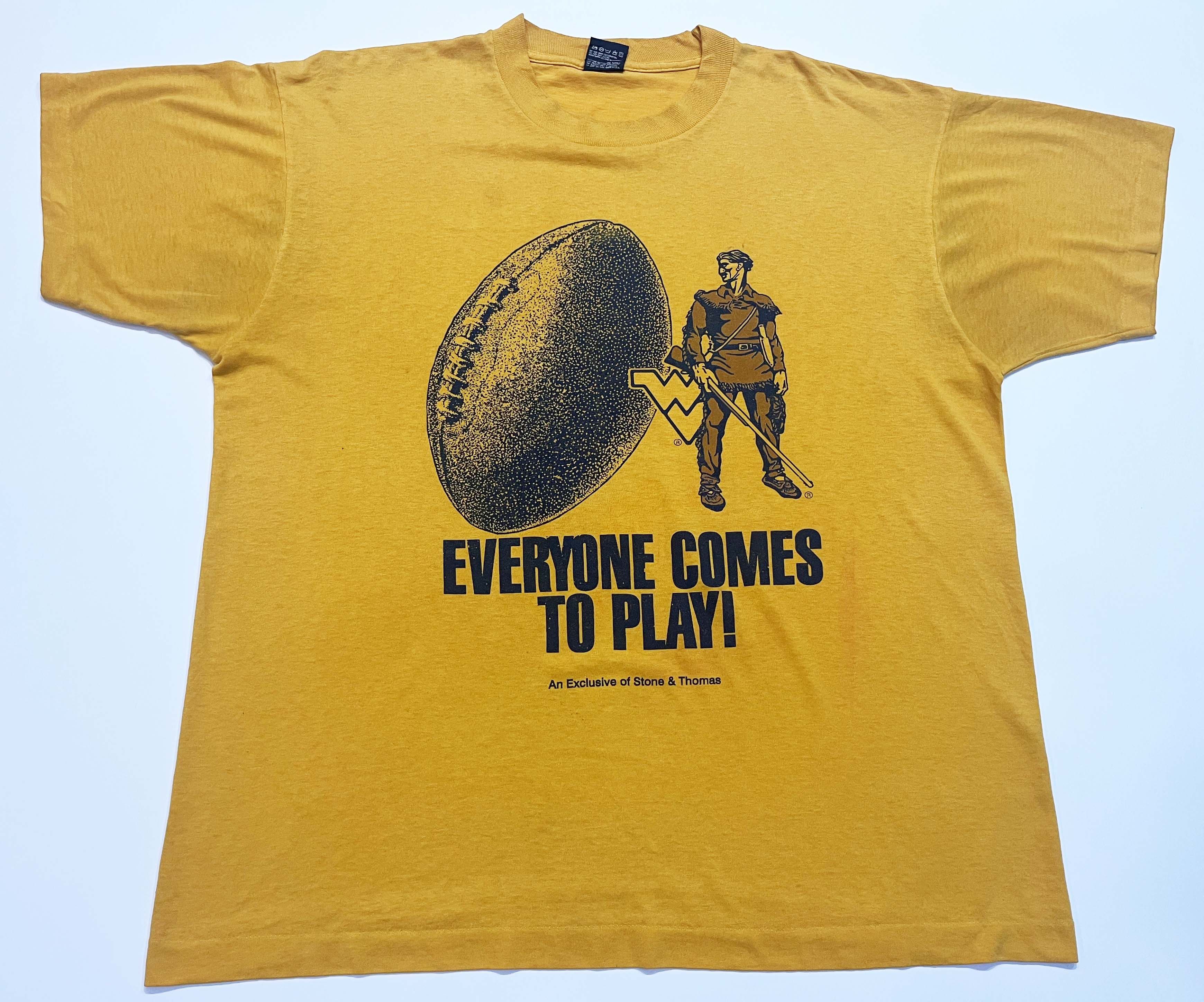 Fruit Of The Loom Vintage West Virginia Mountaineers NCAA Football T-Shirt Size US XL / EU 56 / 4 - 1 Thumbnail