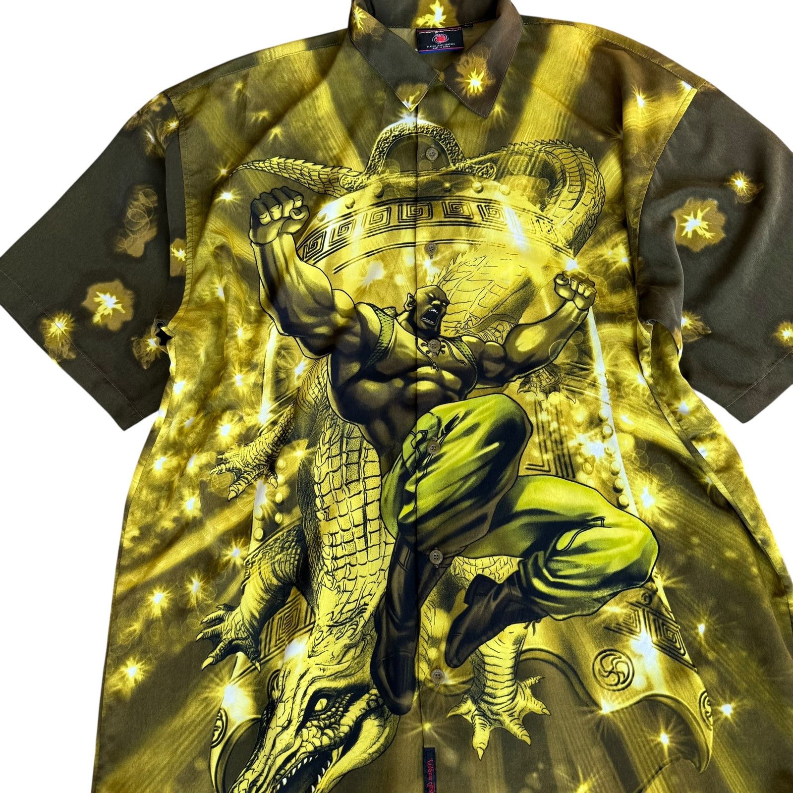 Vintage y2k AOP AllOverPrint DoubleSided Anime Button Up