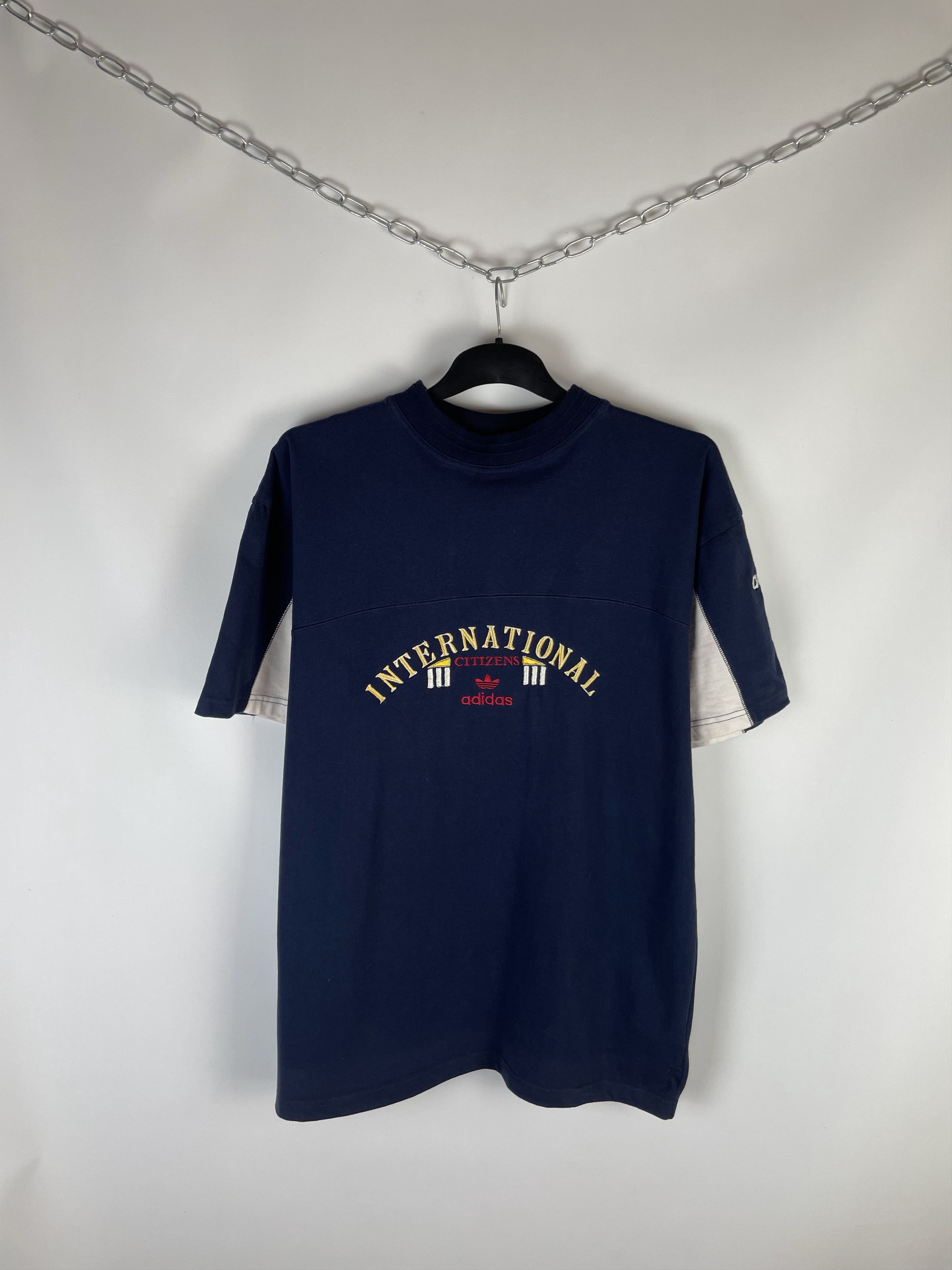 Adidas Mens Adidas International Vintage T-Shirt 90s Size US L / EU 52-54 / 3 - 1 Thumbnail