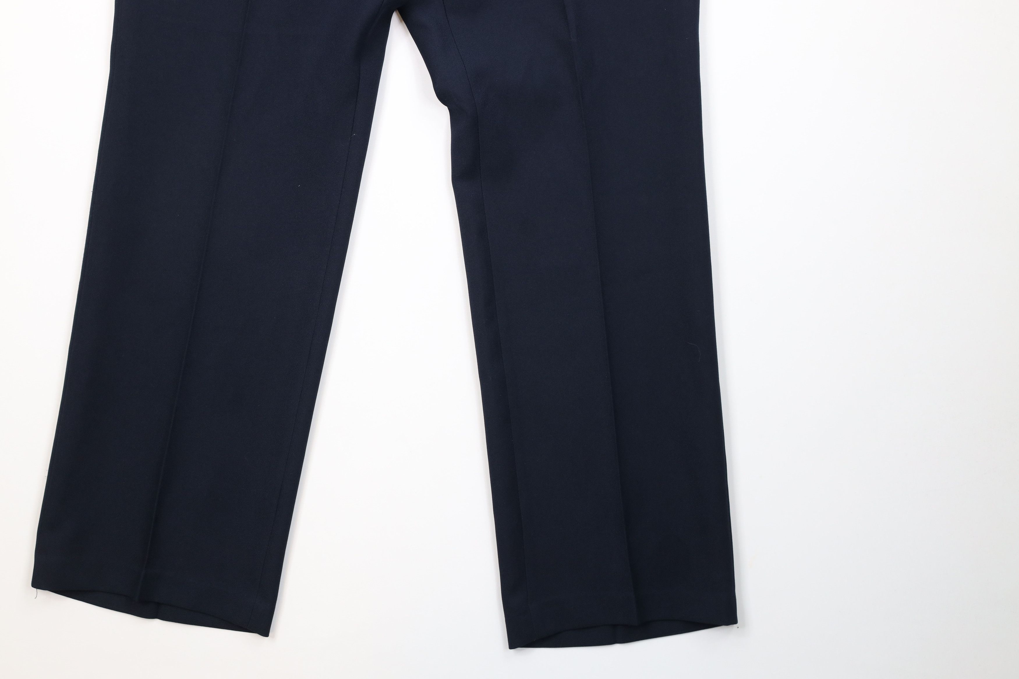 Levi's Vintage 70s Levis Knit Flared Wide Leg Chino Pants Blue USA Size US 36 / EU 52 - 4 Thumbnail