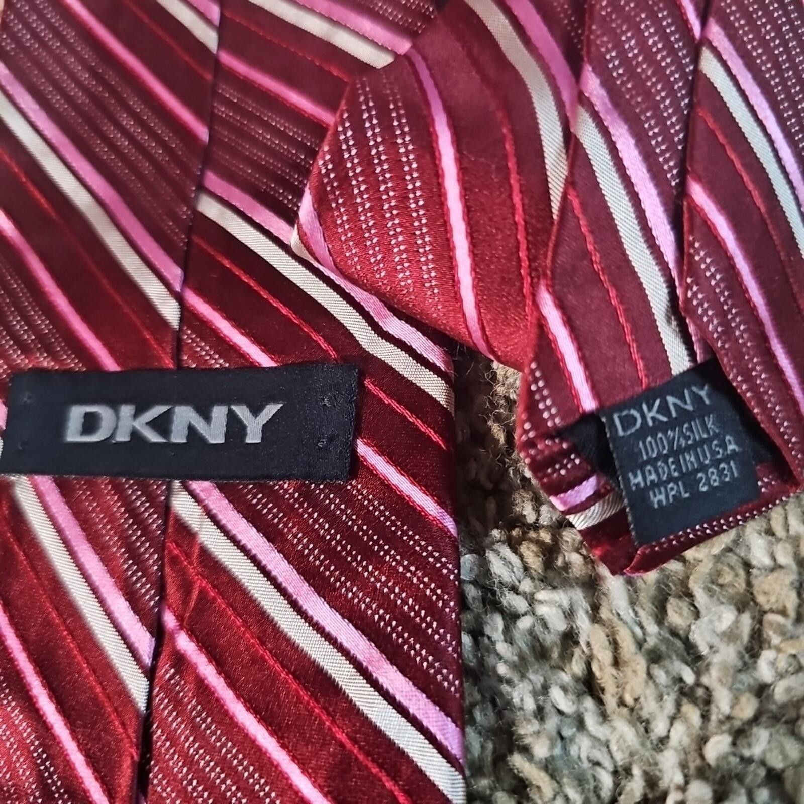 DKNY DKNY 100% SILK Handmade Necktie USA MADE Size ONE SIZE - 3 Thumbnail