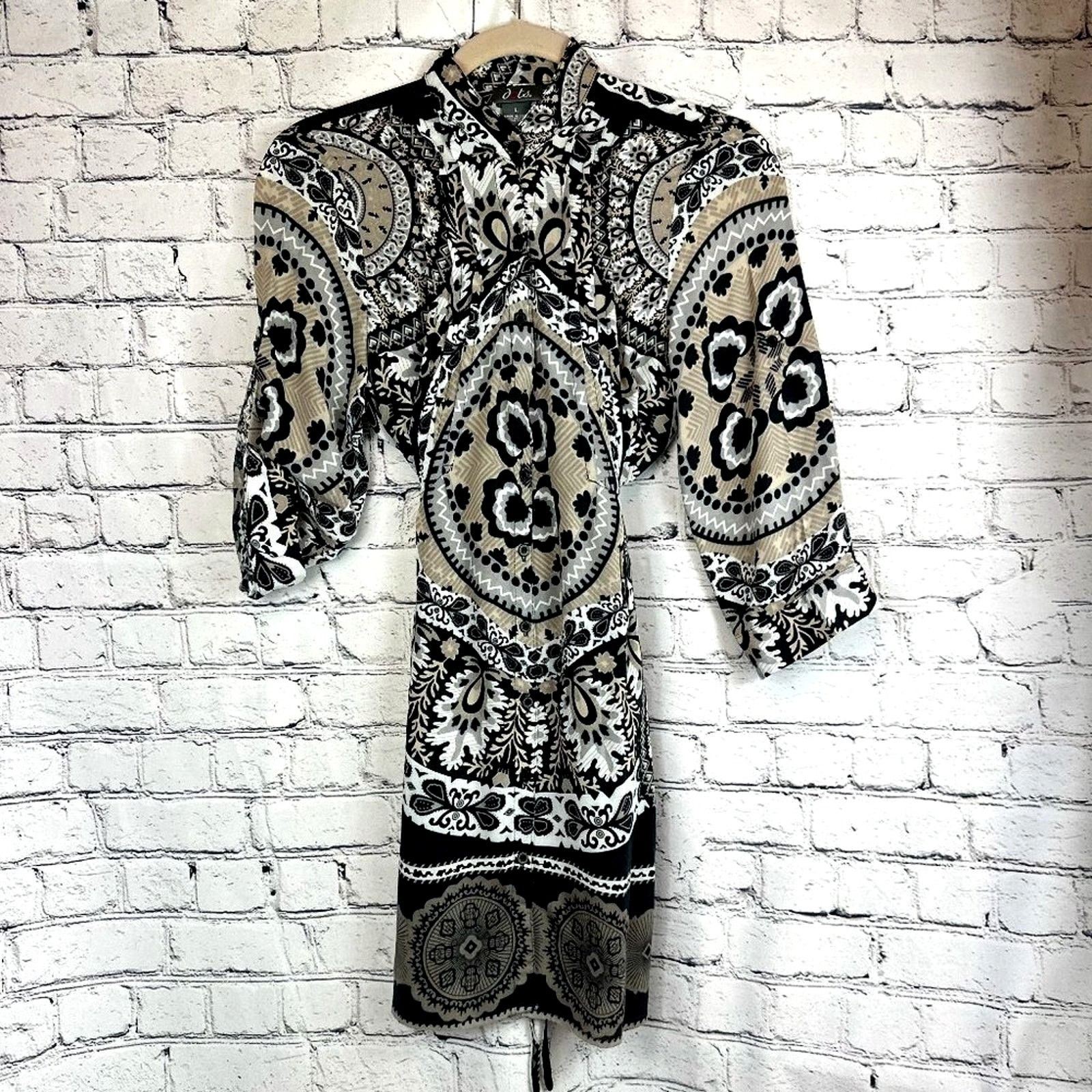 Other Paisley Shirt/Dress Chinese Collar Ties Under Bust Brown L Size L / US 10 / IT 46 - 7 Thumbnail
