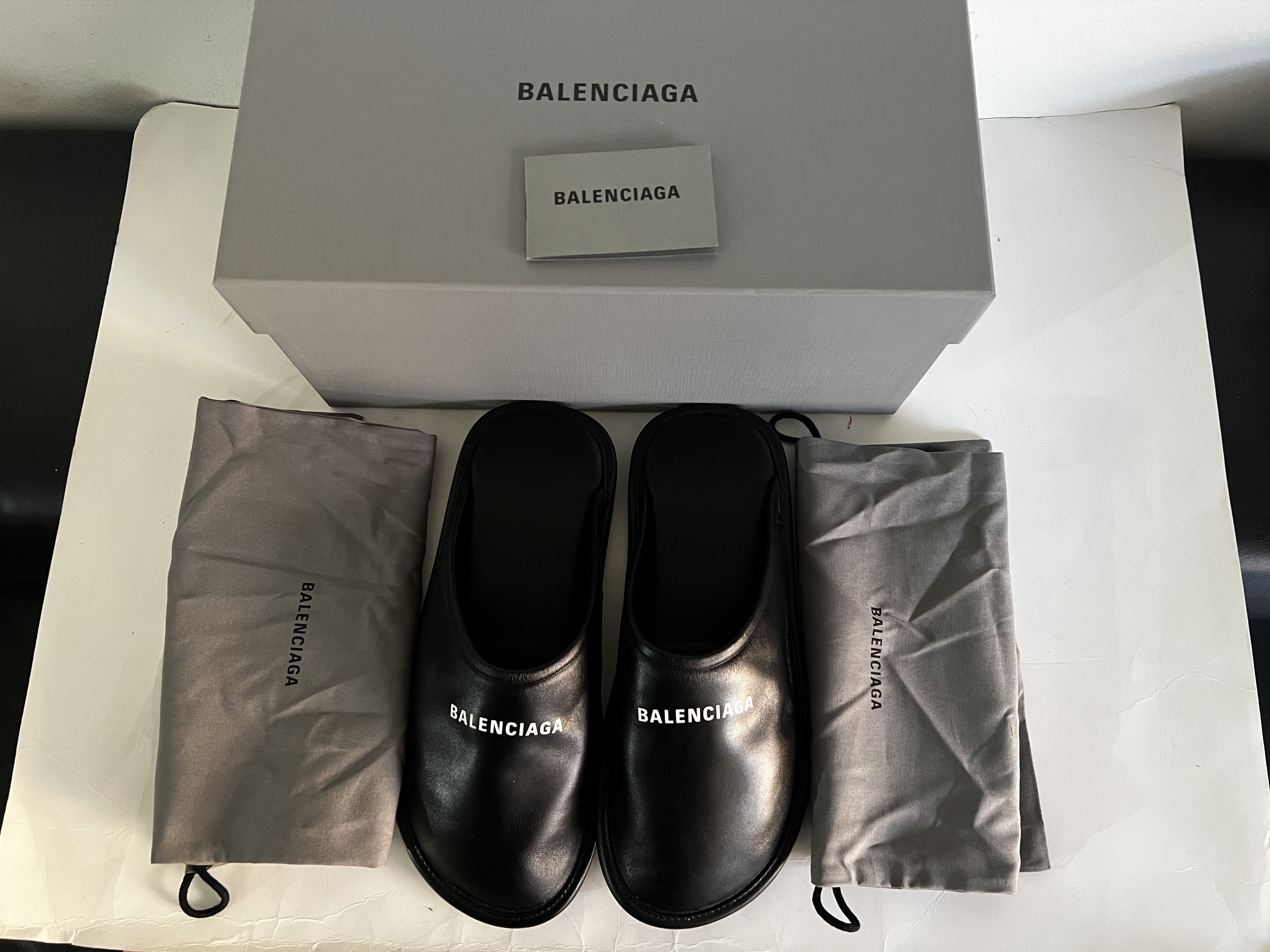 Balenciaga Balenciaga Slipper-Mule Black Leather Size US 9 / EU 42 - 2 Thumbnail