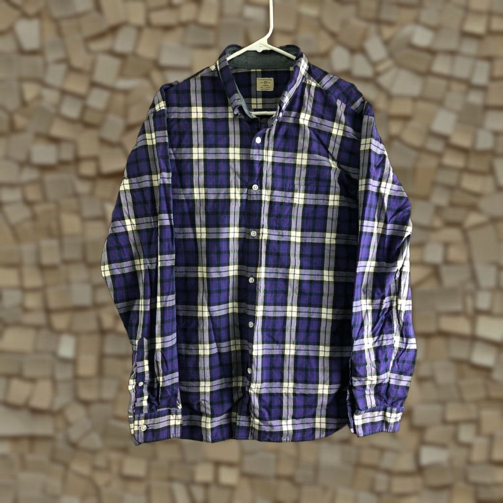 J.Crew J.Crew Purple Long Sleeve Button-Down Collar Shirt Mens Large Regular Size US L / EU 52-54 / 3 - 1 Thumbnail