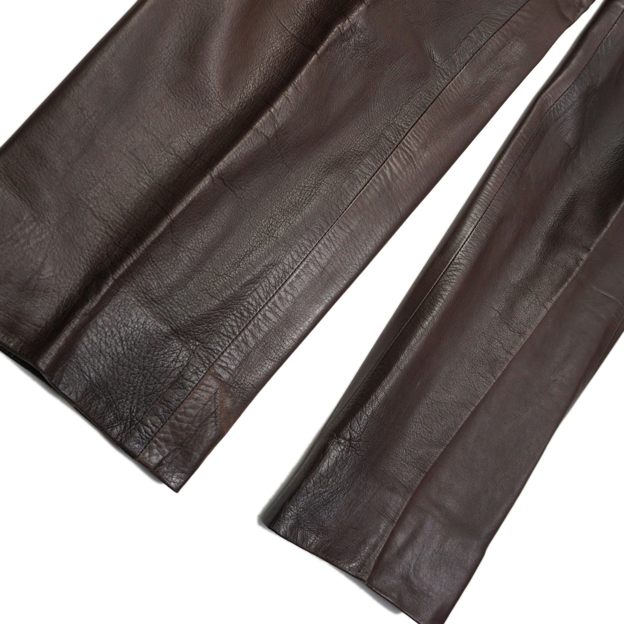 Saint Laurent Paris Yves Saint Laurent Rive Gauche Leather Trousers Size US 30 / EU 46 - 3 Thumbnail