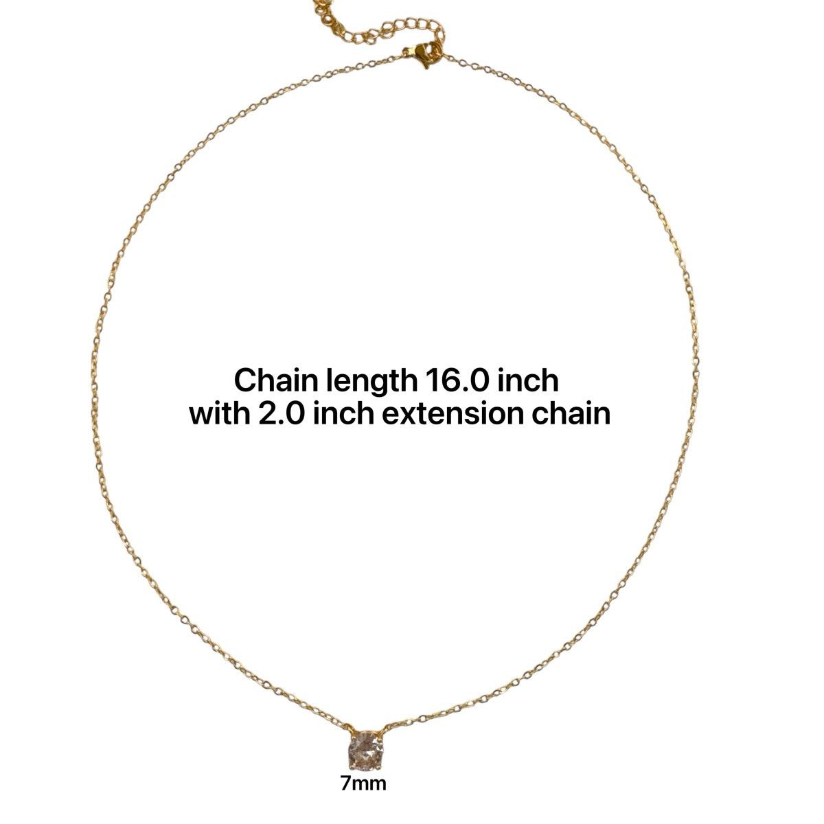 Other Adjustable Chain CZ Cubic Zirconia Pendant Necklace Size ONE SIZE - 4 Thumbnail
