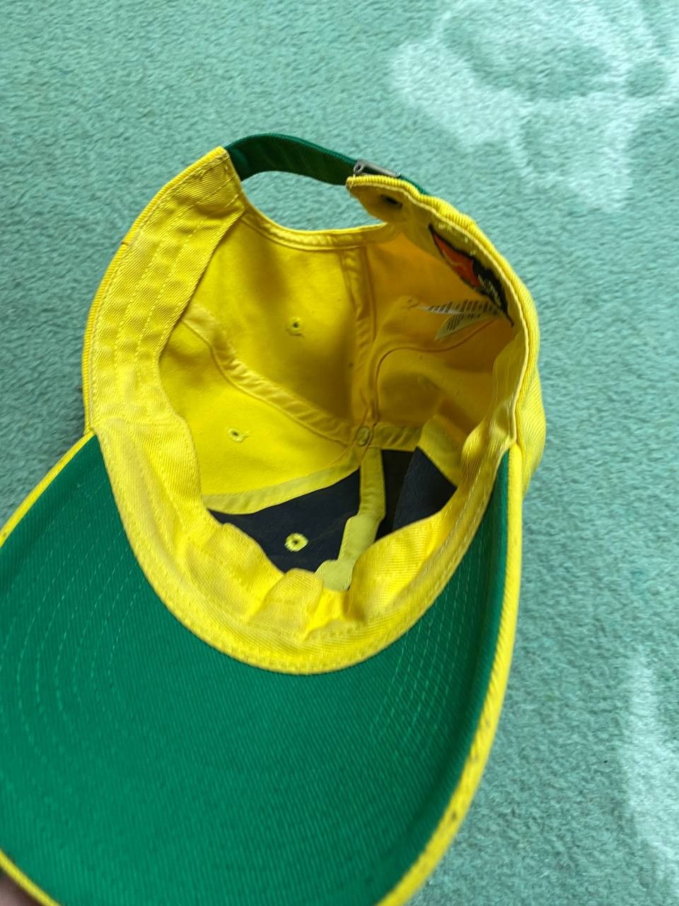 Nike Hats yellow Vintage Nike Cap Y2K big logo streetwear Size ONE SIZE - 11 Thumbnail