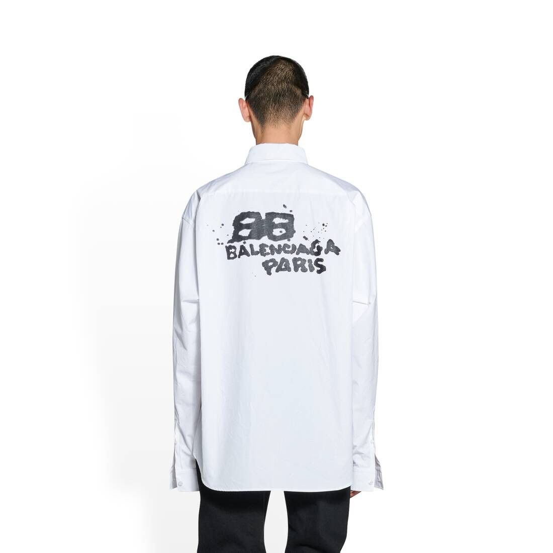 Balenciaga o1la1rc1a0625 Hand-Drawn Bb Icon Long Sleeve Shirt Size US M / EU 48-50 / 2 - 4 Thumbnail