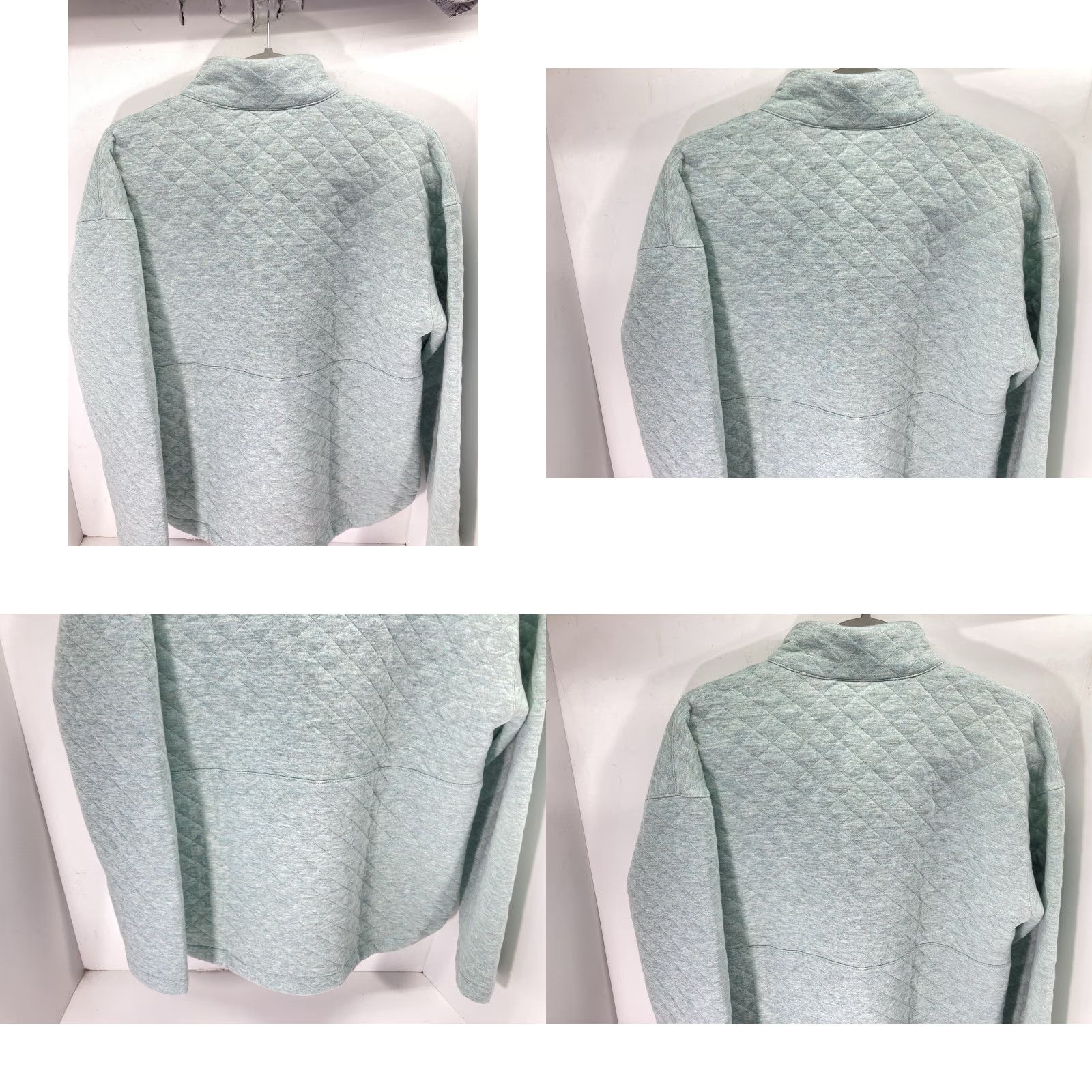 Eddie Bauer VINTAGE Eddie Bauer Quilted Sweater Women M Green Long Sleeve Pullover Cotton Blend Mock Neck Solid Quilted Mens Ladies Size M / US 6-8 / IT 42-44 - 8 Thumbnail