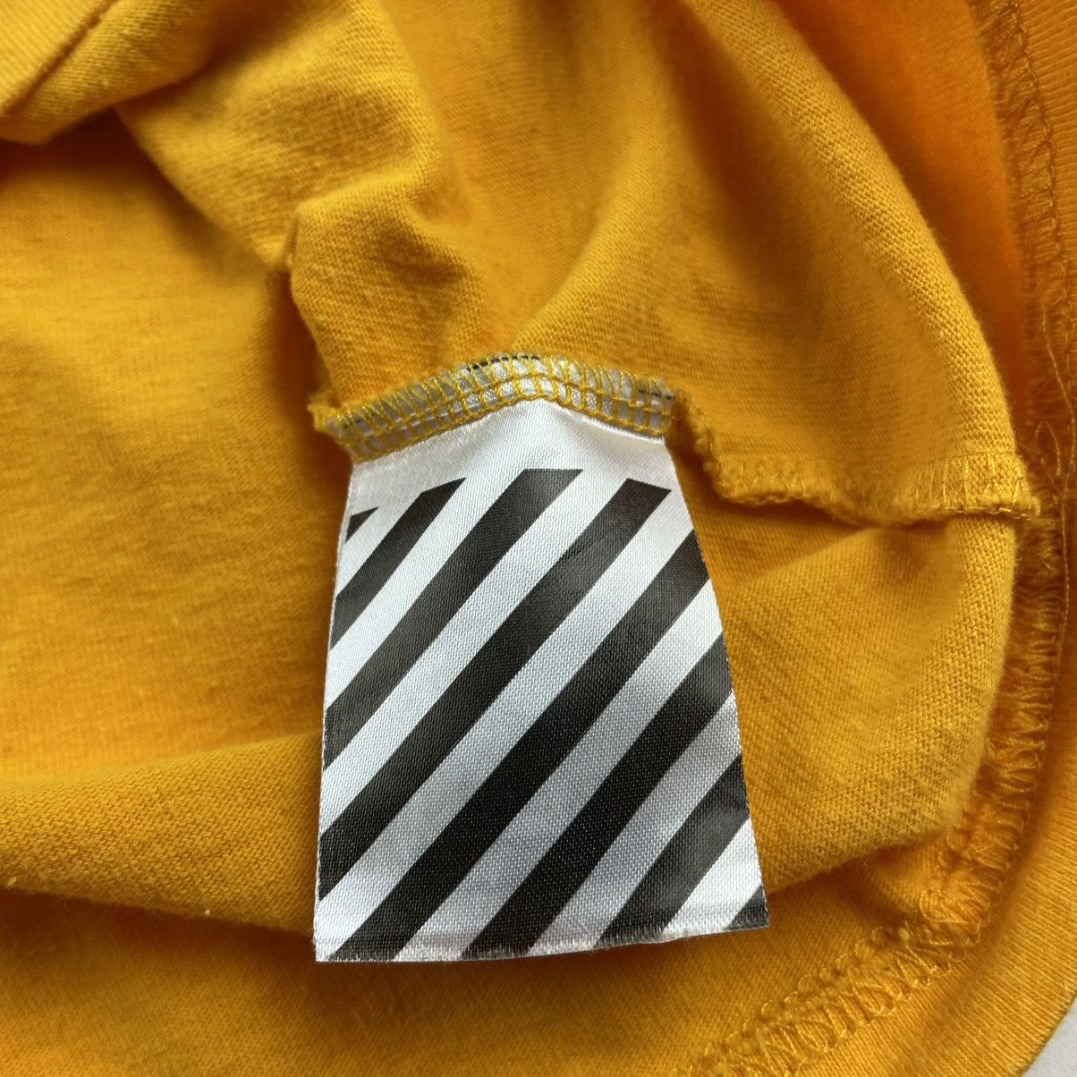 Off-White 2014 Off-White C/O VIRGIL 13 Stripe Print Yellow Mens XS S Size US S / EU 44-46 / 1 - 10 Thumbnail