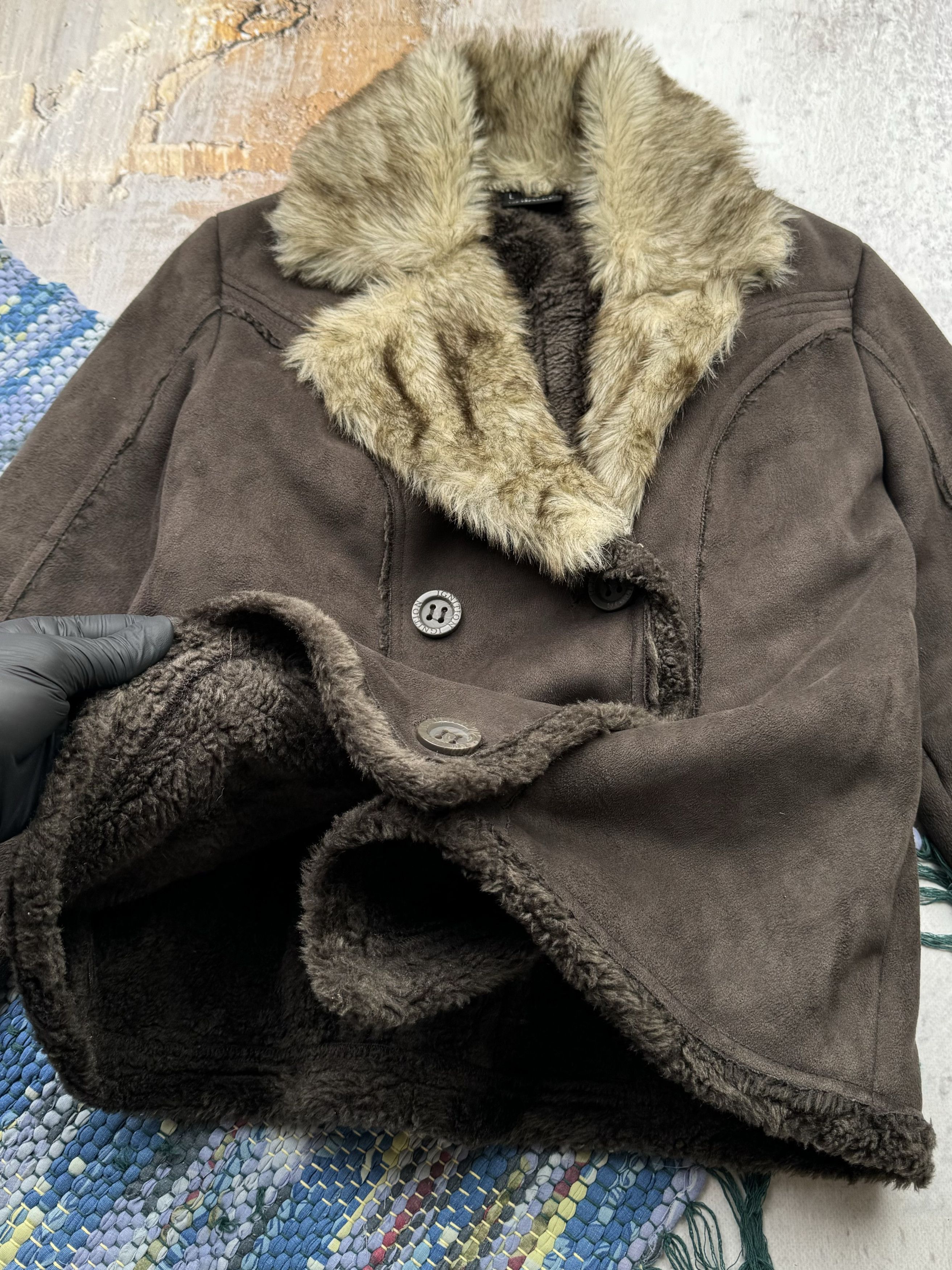 Japanese Brand Vintage Faux Sheepskin Jacket A328D15(538) Size M / US 6-8 / IT 42-44 - 4 Thumbnail