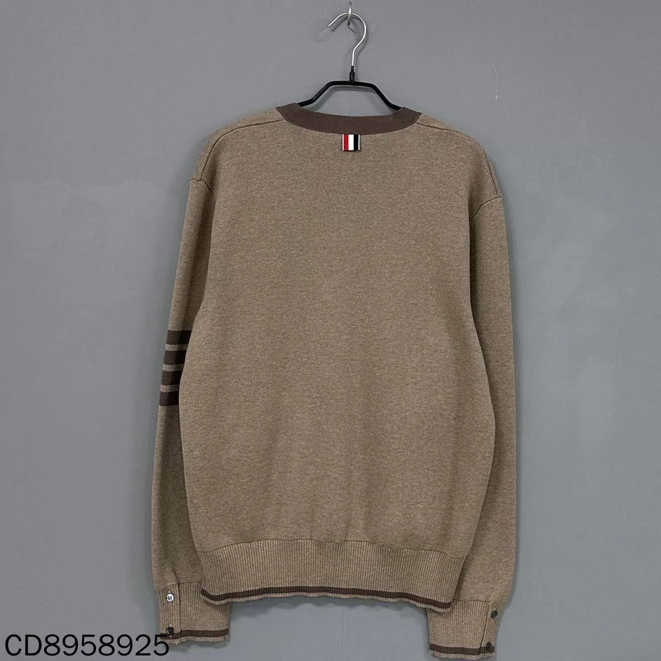 Thom Browne Thom Browne Linen Brown Stripe Knit Cardigan Size 3 Size US L / EU 52-54 / 3 - 3 Thumbnail