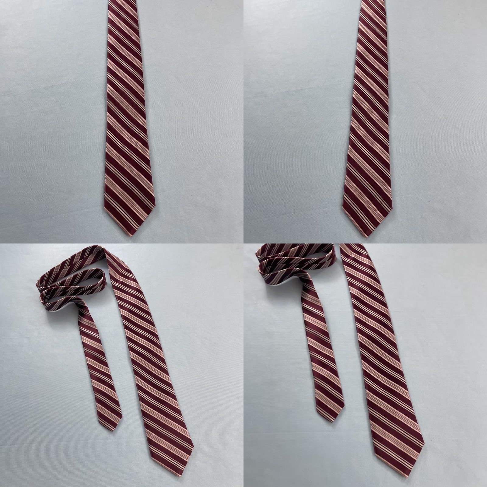 Michael Kors VINTAGE Michael Kors Tie 100% Silk Red Pink Exec Striped Necktie Made USA 3x60 Mens Size ONE SIZE - 9 Thumbnail