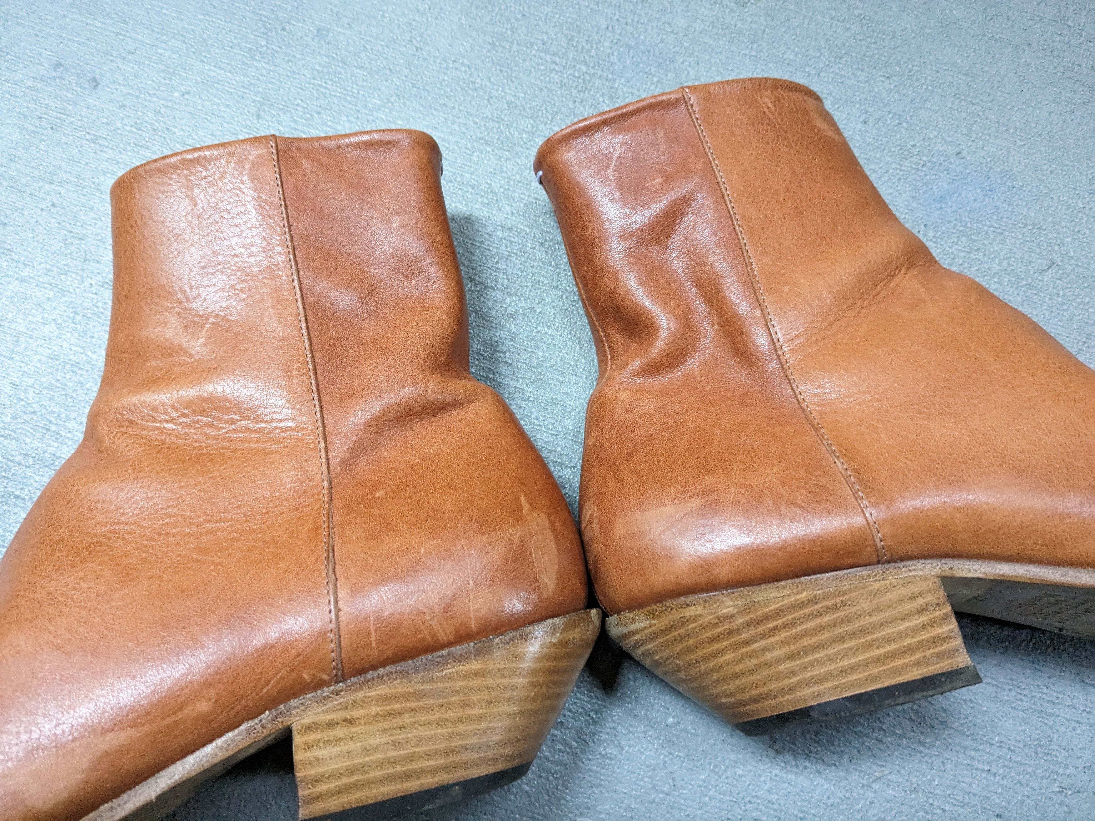 Maison Margiela Maison Margiela Side Zip Boots Brown 10 43 Leather Tan Size US 10 / EU 43 - 6 Thumbnail
