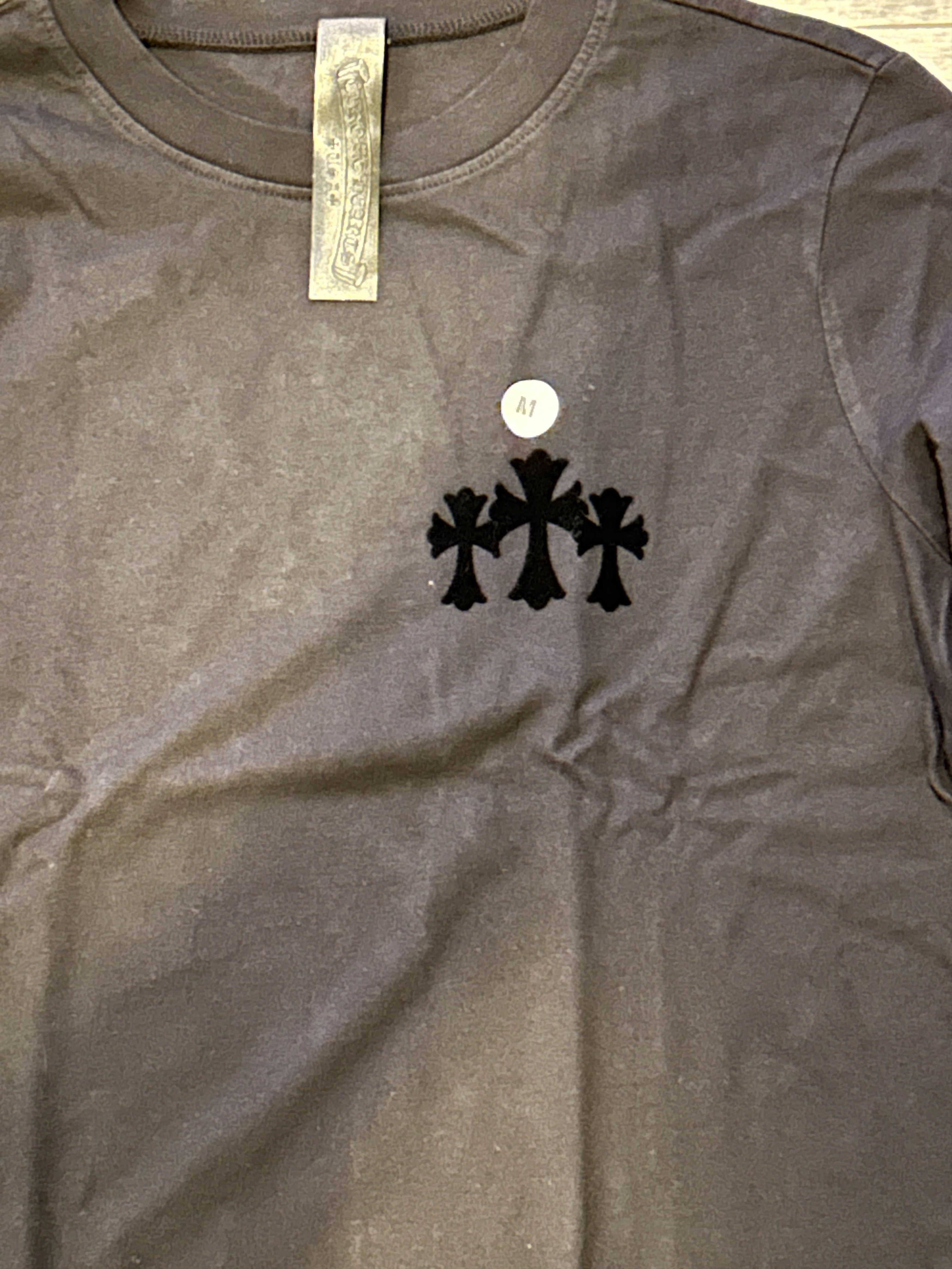 Chrome Hearts Chrome Hearts Flocked CH Hollywood Triple Cross LS Tee Size M / US 6-8 / IT 42-44 - 2 Thumbnail