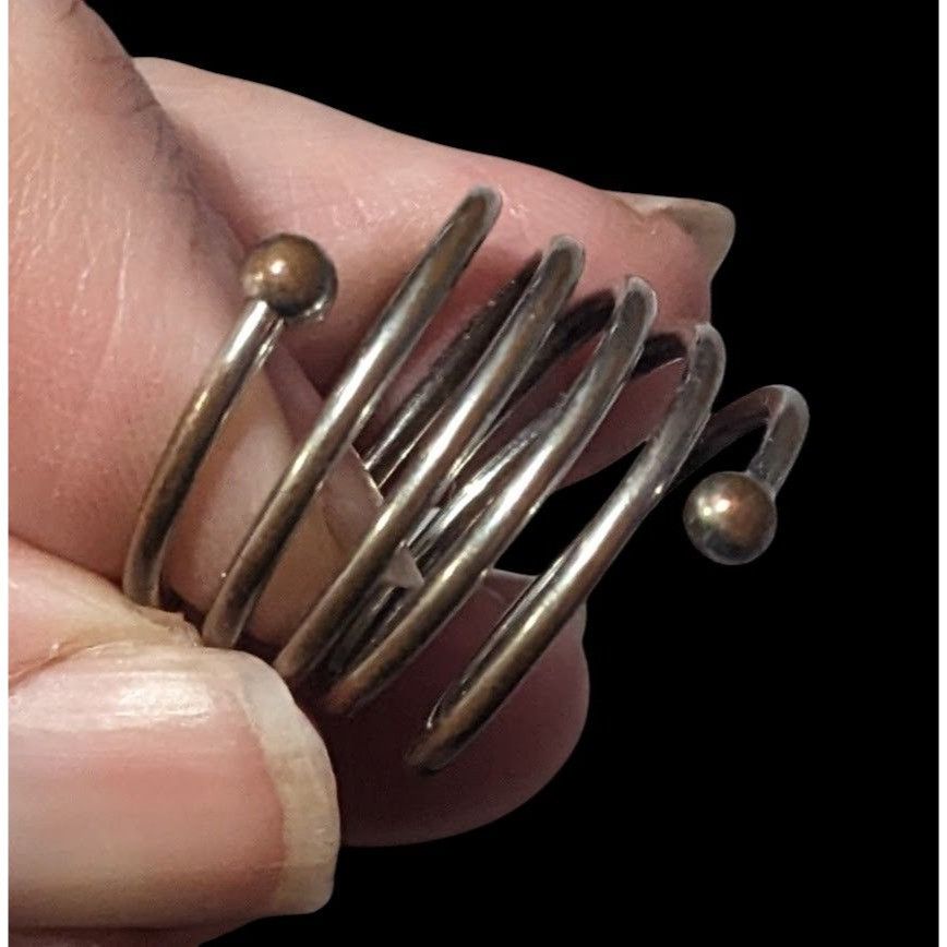 Other Copper And Silver Tone Metal Coil Ring Size 7 Size ONE SIZE - 5 Thumbnail