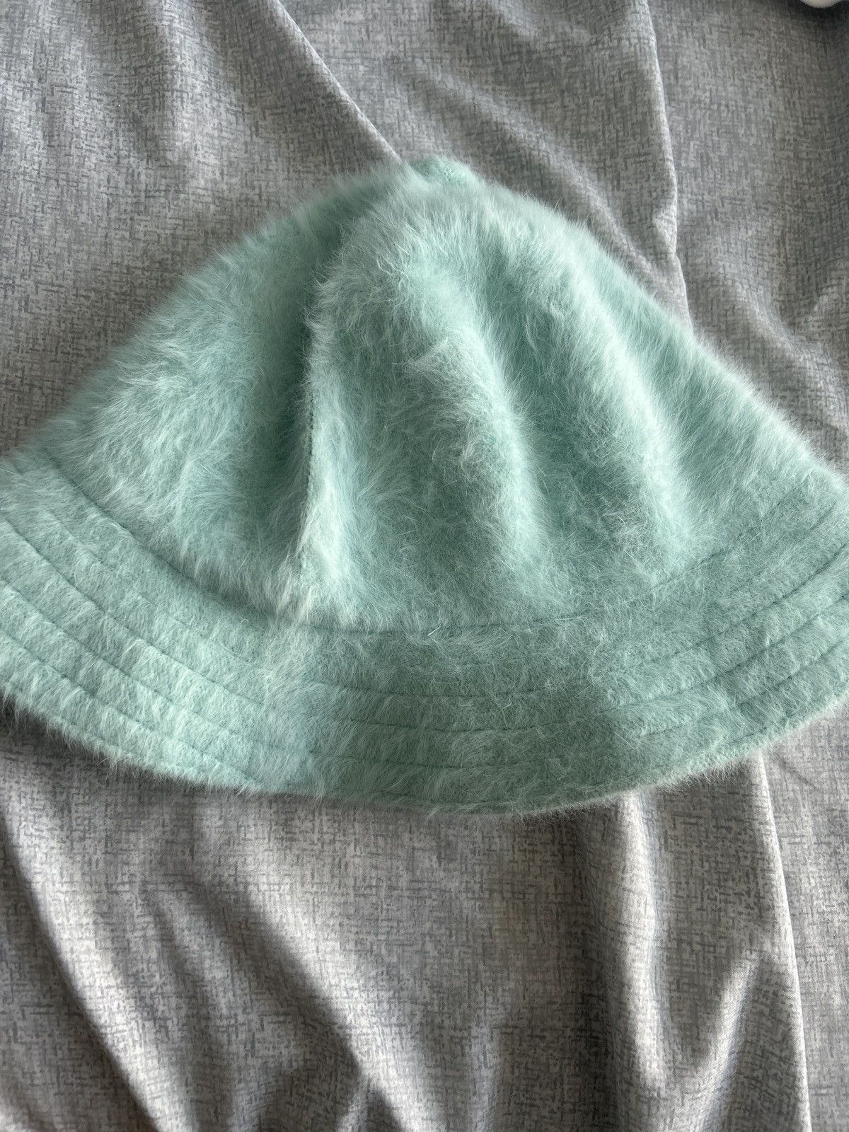 Kangol light blue fluffy bucket hat