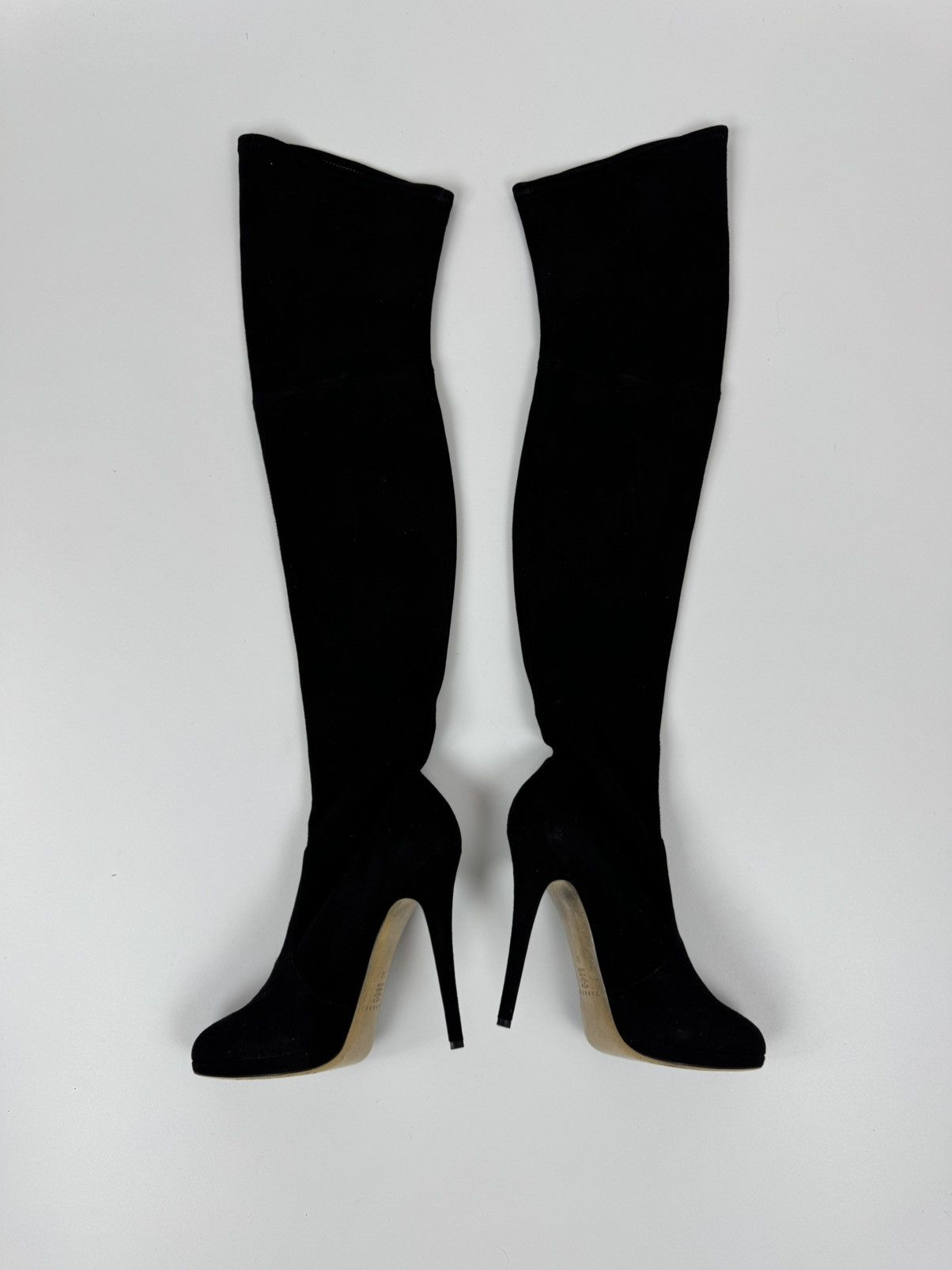 Casadei × Casedei CASADEI Suede Over The Knee Boots Stiletto Heels Avant Garde Size US 10 / IT 40 - 6 Thumbnail