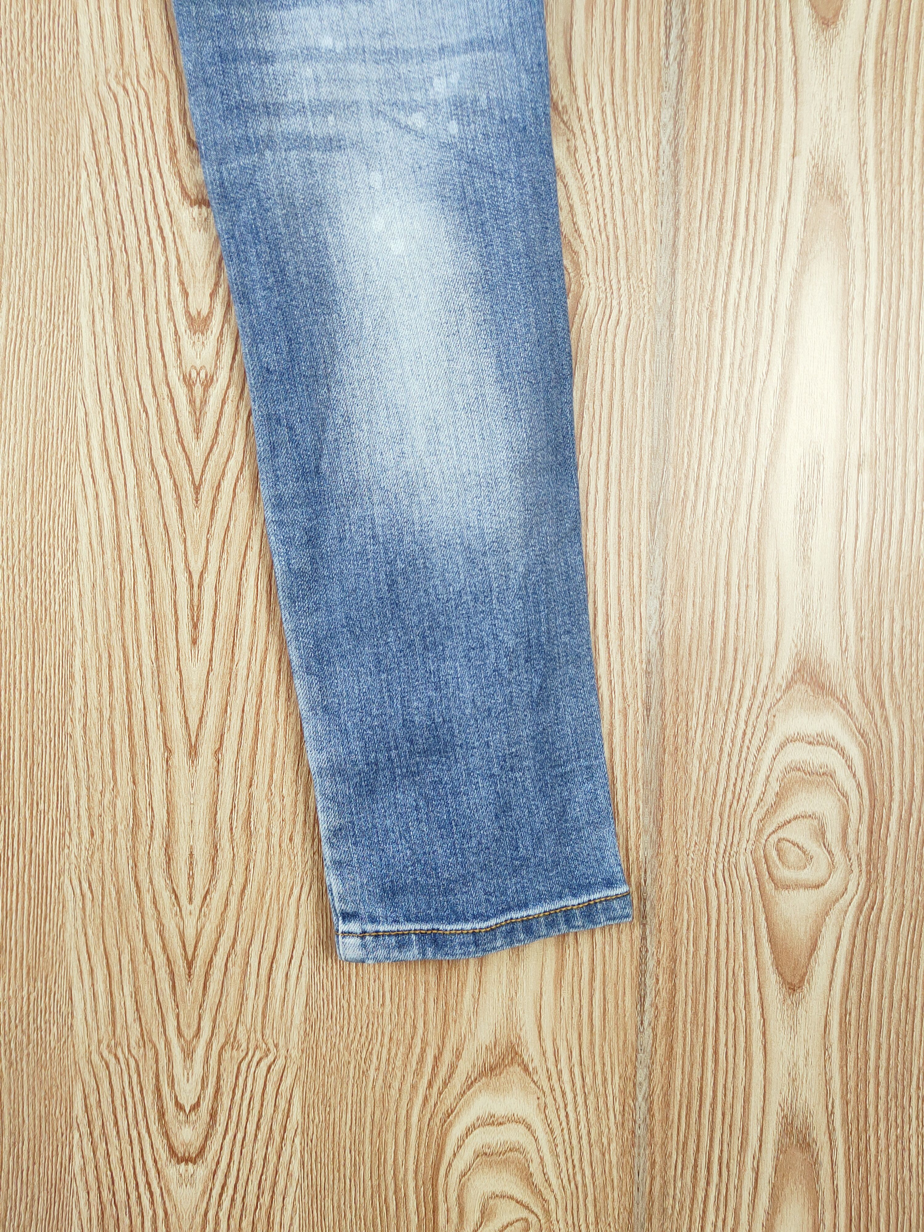 Forever 21 × Vintage Forever 21 Blue Distressed Ripped Skinny Jeans Size 29" - 11 Thumbnail